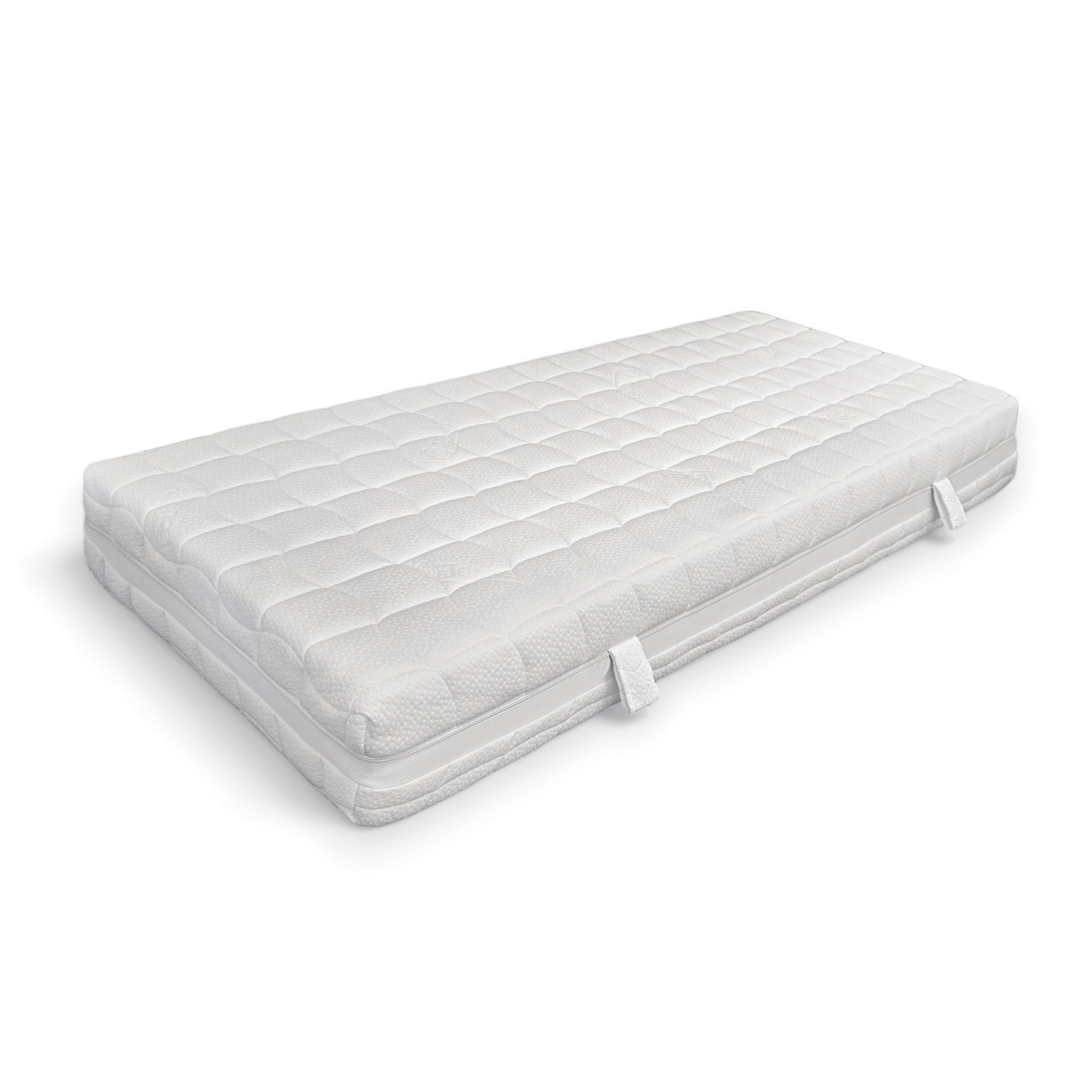 Kaltschaummatratze Betten-ABC Mammut für Seitenschläfer, Härtegrad H2 bis H5, Betten-ABC, 26 cm hoch, Hohe Luftdurchlässigkeit durch Rundum-Klimafunktionsband