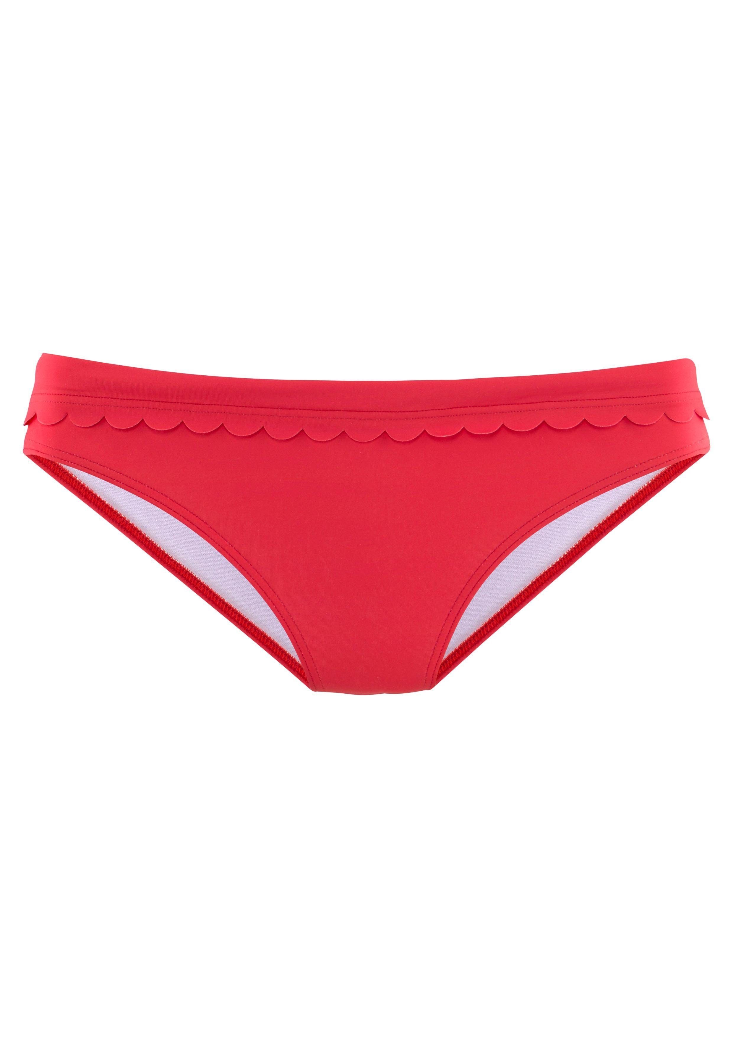 LASCANA Bikini-Hose Scallop mit Umschlagbund günstig online kaufen