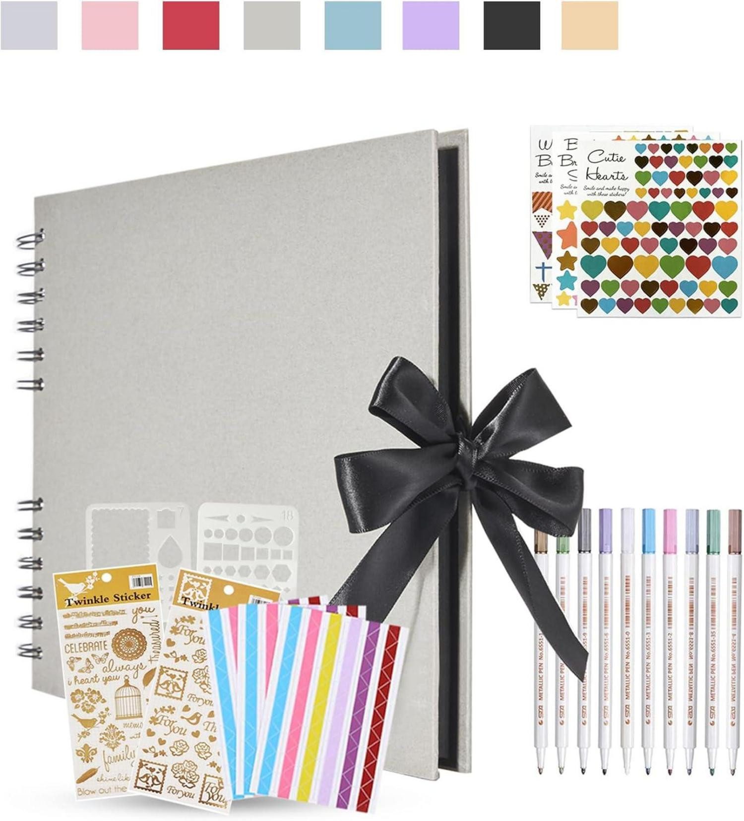 Fotoalbum Fotoalbum zum Selbstgestalten grün 80 Seiten für DIY Geschenke