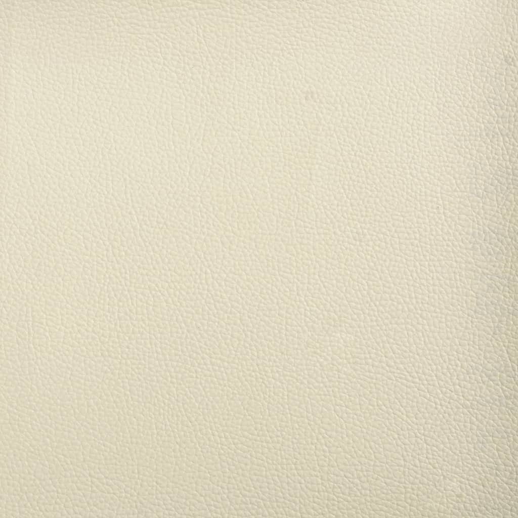 Creme 60x50x41 Polsterhocker Fußhocker cm St) Kunstleder (1 vidaXL