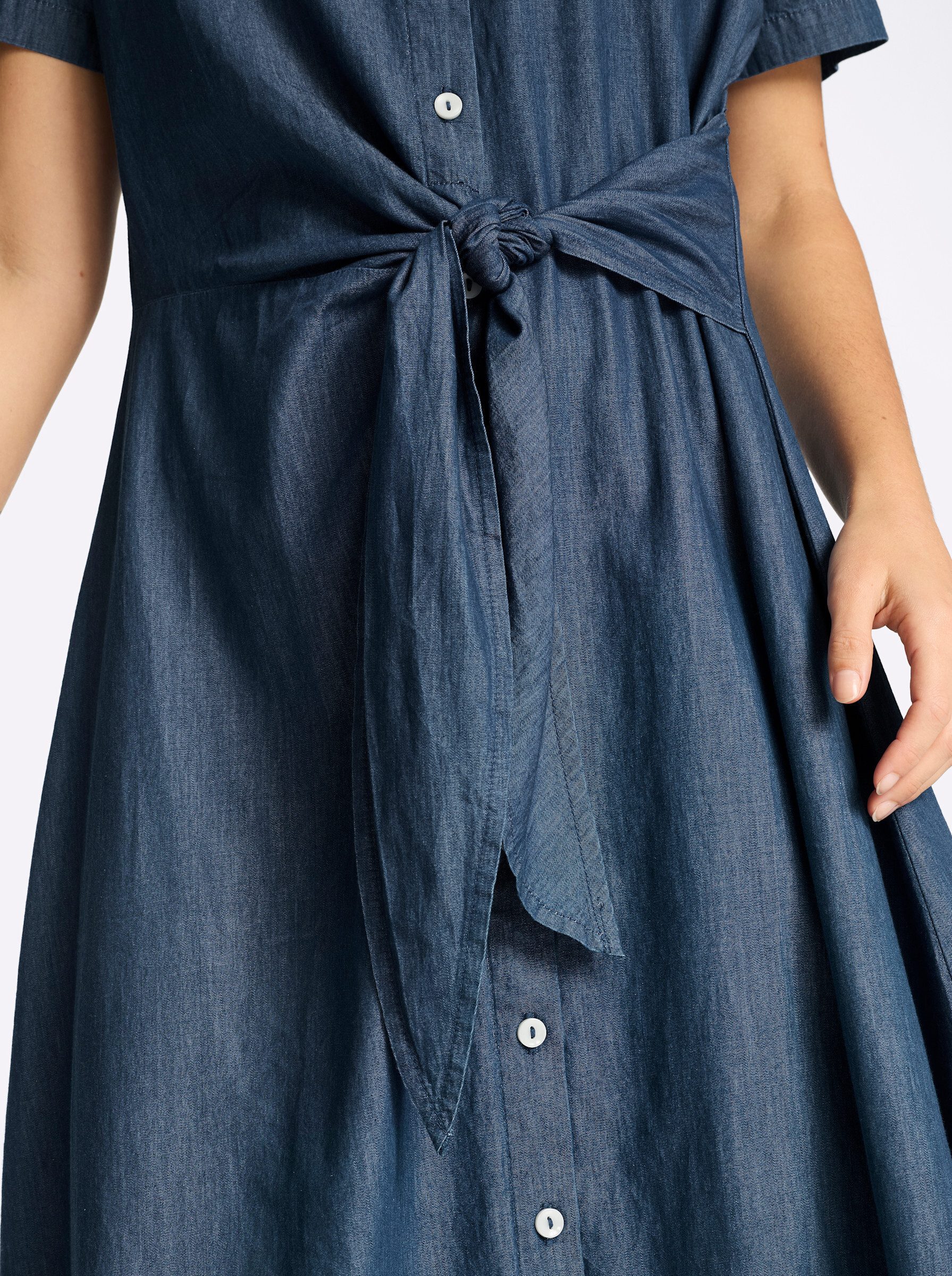 Sieh an! Etuikleid Jeans-Kleid Kurzarm