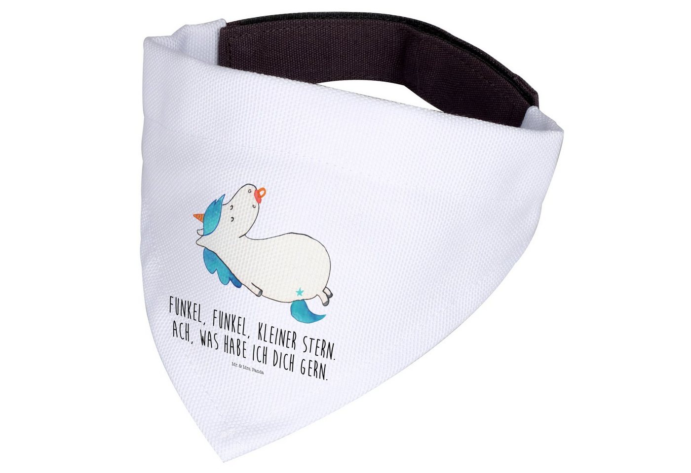 Thumbnail - Mr. & Mrs. Panda Hundefliege Einhorn Schnuller - Weiß - Geschenk, Geschenk Geburt, klein, Halstuch, Polyester, Verschied...