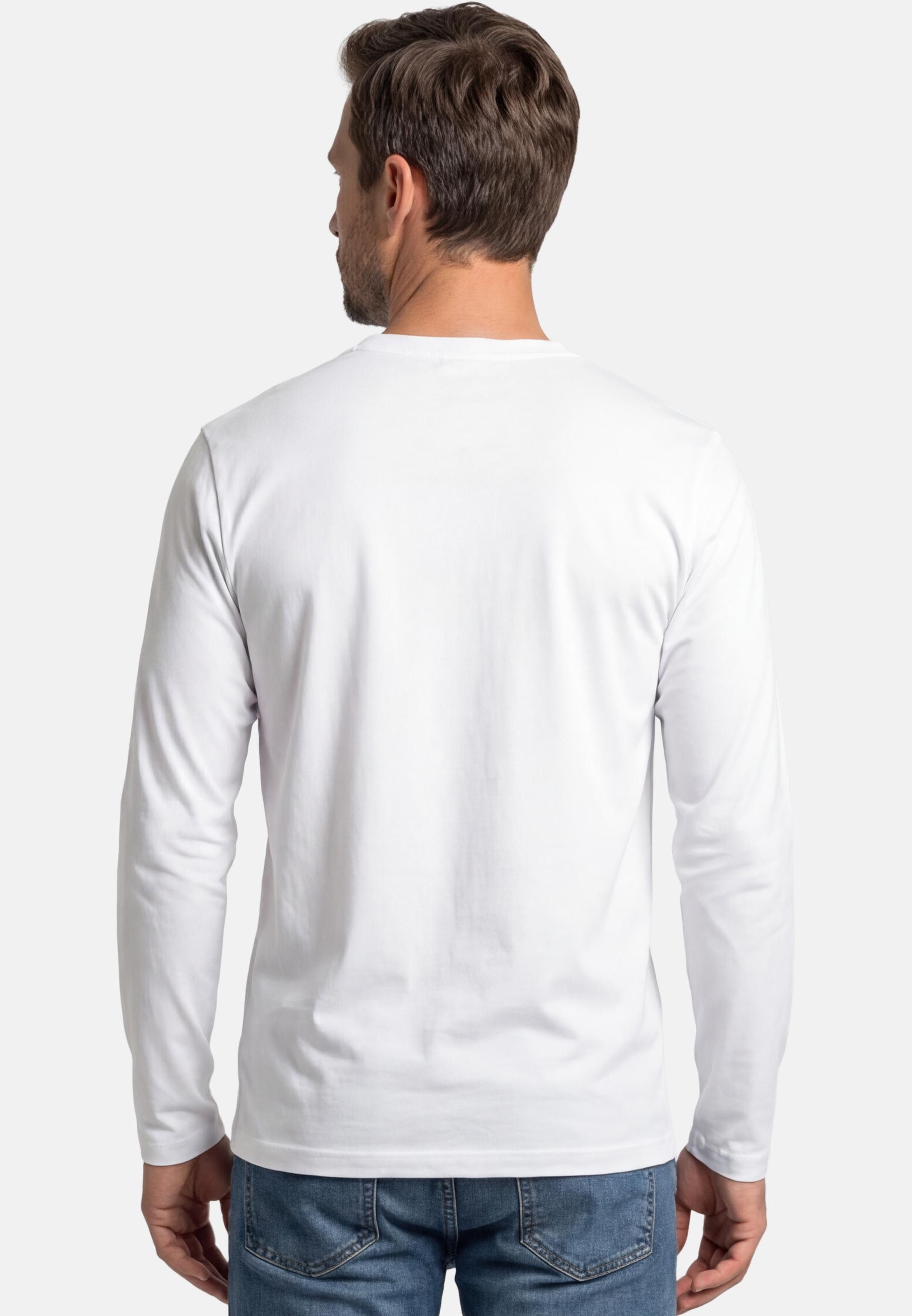 RAGMAN Langarmshirt 3er Pack Basic (Spar-Set, 3-tlg) Langarmshirt - Baumwolle - Atmungsaktiv - Gerader Schnitt mit Rundhals