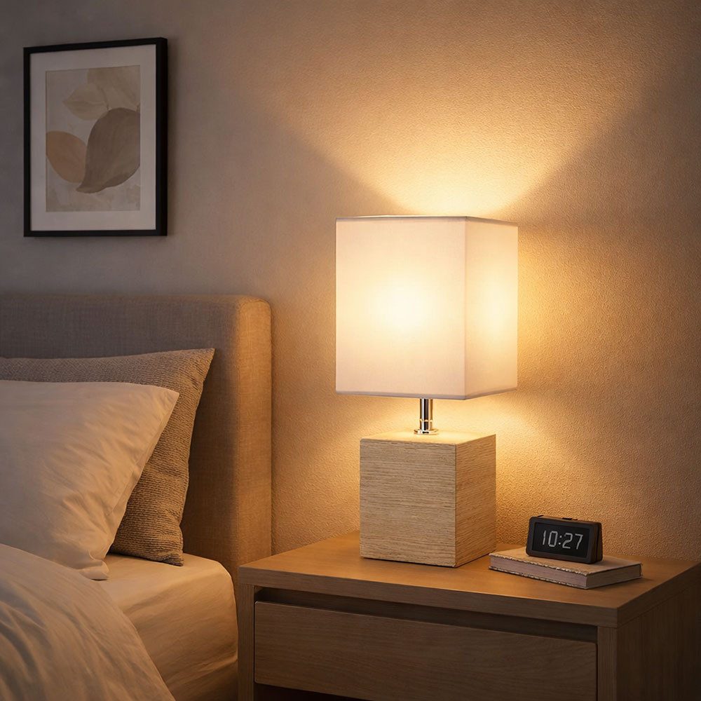 GLOBO LIGHTING Tischleuchte, Leuchtmittel nicht inklusive, Moderne Tischleuchte Keramik Beige