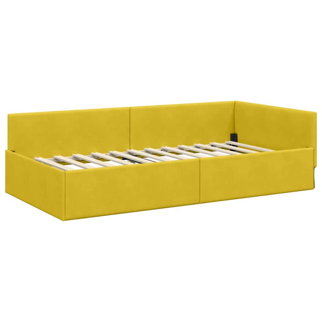 vidaXL Bett Eckbettgestell Gelb 80 x günstig online kaufen