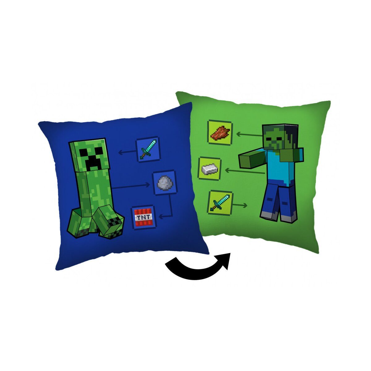 Minecraft Dekokissen Minecraft Creeper Kissen 40×40cm Dekokissen Kinder Gamer