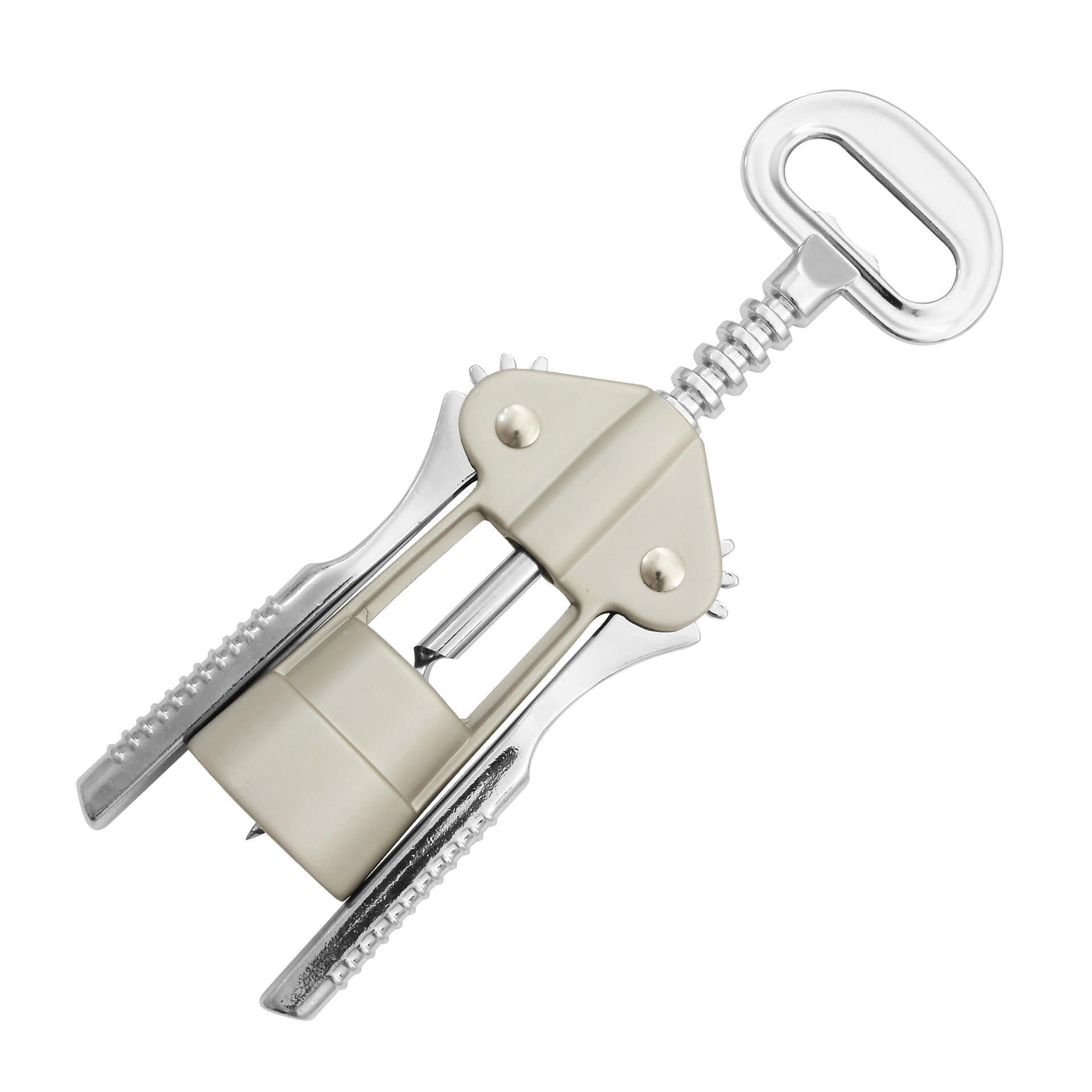 FACKELMANN Weinflaschenöffner Bar&Wine, Wein-/Proseccoöffner (1-tlg), eleganter Flaschenöffner in Beige, Verzinkt & Verchromt