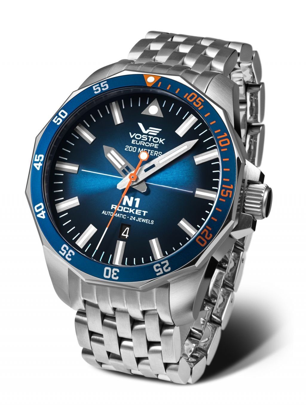 Automatikuhr Rocket N1 – Herrenuhr, 46 mm Gehäuse, Edelstahlband, 225A615-B