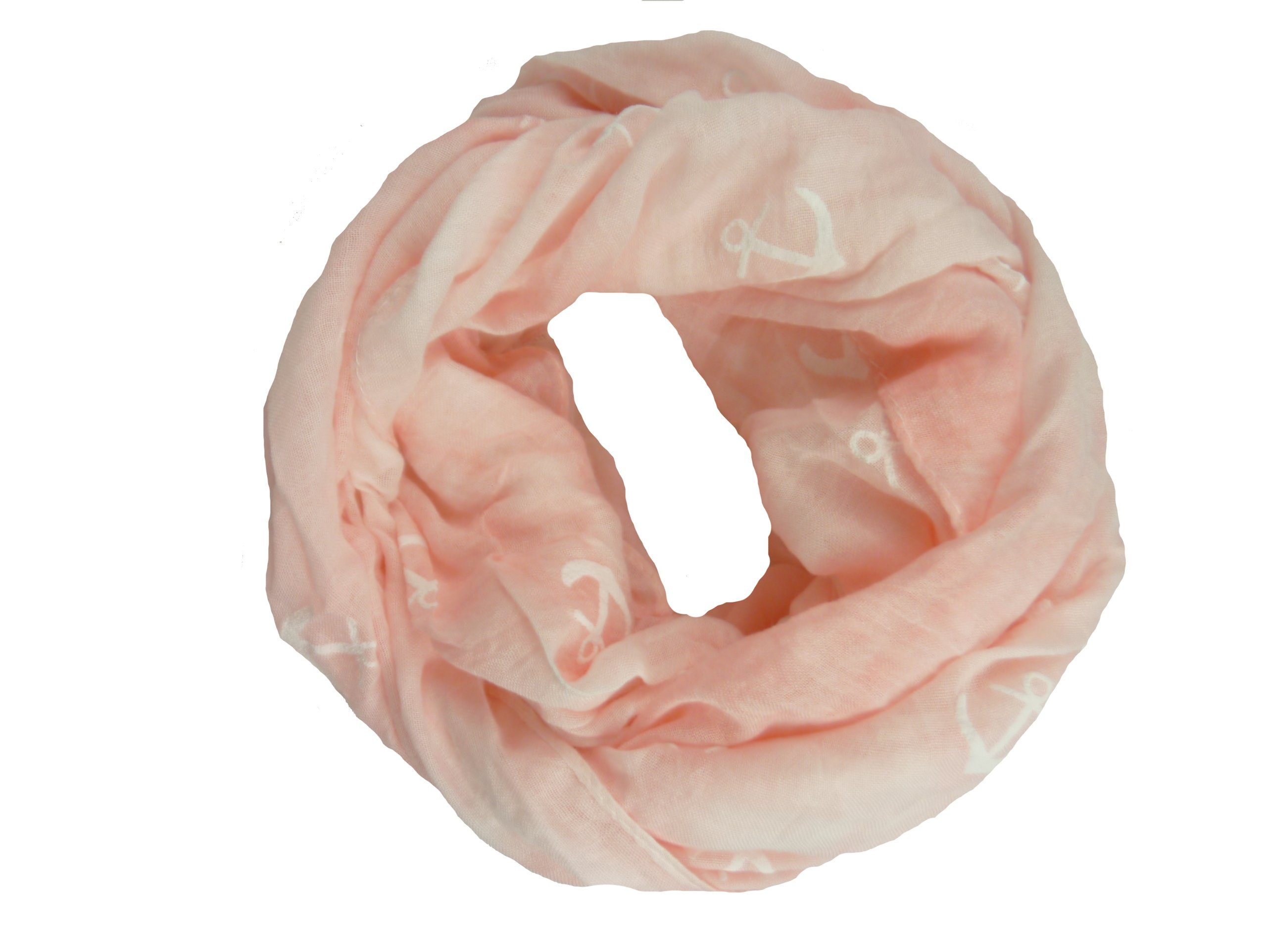 Taschen4life Loop Schal Loop Damen Anker JK138, Sommer Halstuch leicht Schlauchschal
