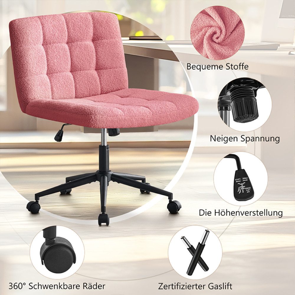 Hellove Polsterstuhl Ergonomischer Bürostuhl Schreibtischstuhl Schneidersitz Stuhl (1 St), Höhenverstellbarer Drehstuhl ohne Armlehnen