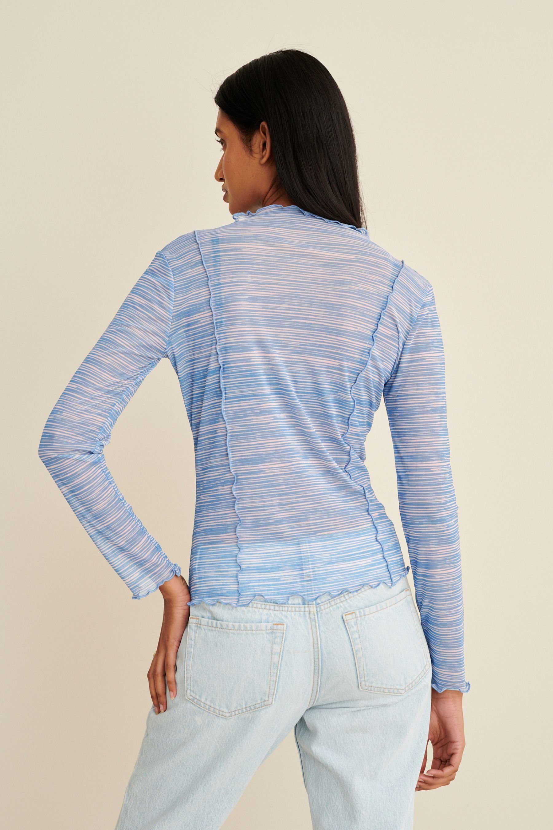 Next Langarmshirt Langarmshirt in Mesh-Optik (1-tlg)