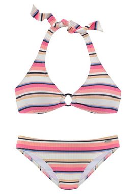 Venice Beach Triangel-Bikini mit strukturierter Ware und Zierring
