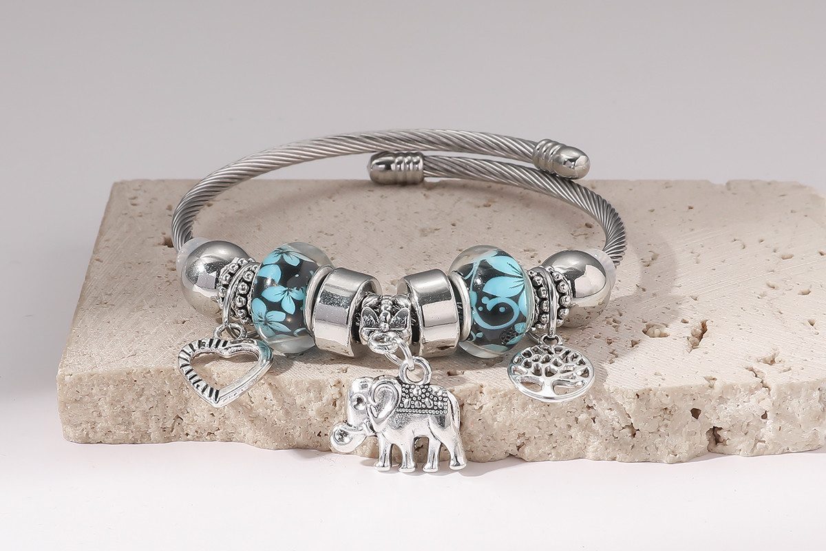 Eyecatcher Armkette Verspielte Silber Armkette Anhänger Elefant Baum Herz K günstig online kaufen