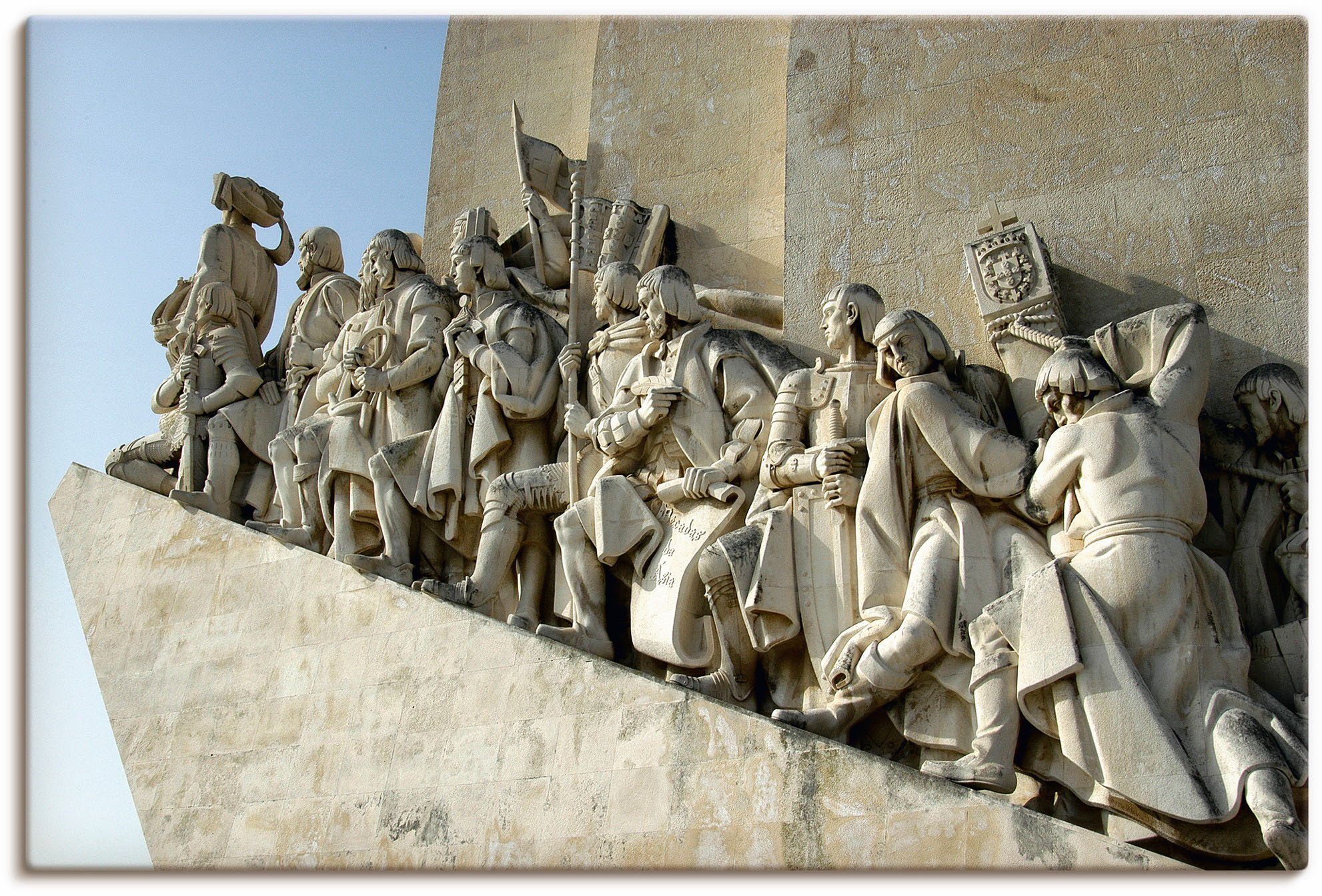 Artland Wandbild Monument der in oder Größen der Lissabon, versch. Poster (1 Alubild, in Elemente Entdecker Wandaufkleber als Leinwandbild, St), Architektur
