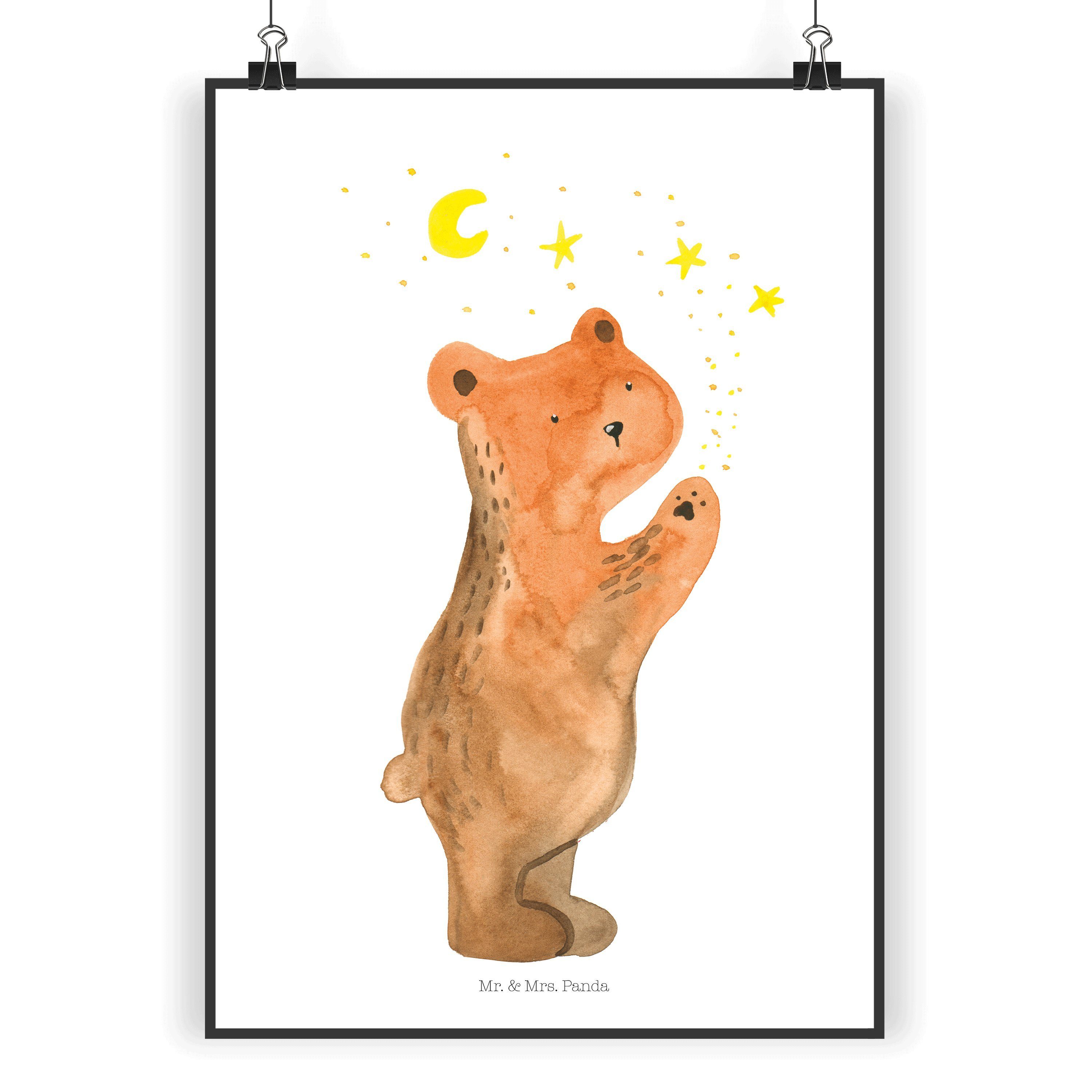 Mr. & Mrs. Panda Poster Verliebter Bär DIN A5 - Weiß - Geschenk, Wanddekoration, Kunstdruck, Verliebter Bär (Packung, 1 St), Hochwertiges Material