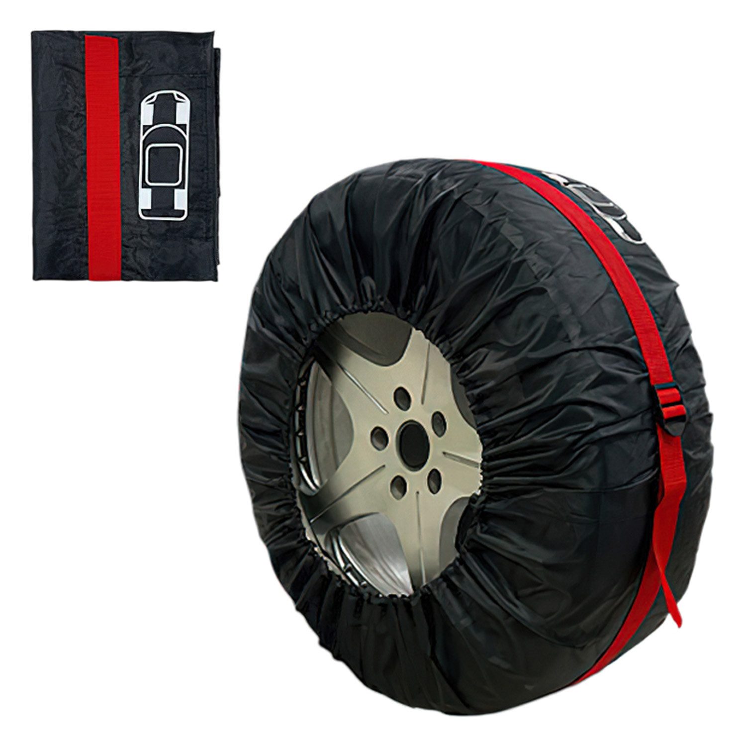Refttenw Reifentasche Reifenabdeckung für 62-91cm Reifen, Reifenschutzhülle mit Tragegriff (1-tlg), Wasserabweisend, Ersatzradabdeckungen für Autos, SUVs, Lieferwagen
