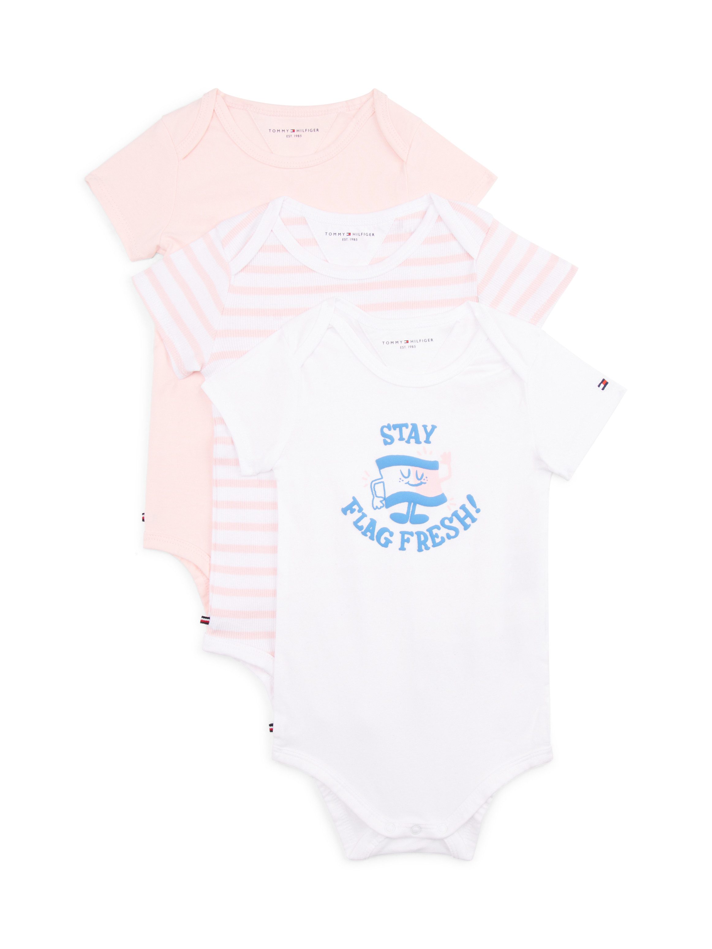 Tommy Hilfiger Kurzarmbody 3 PACK BODY SS GIFTBOX (Packung, 3-tlg., 3er) aus weicher Baumwollmischung