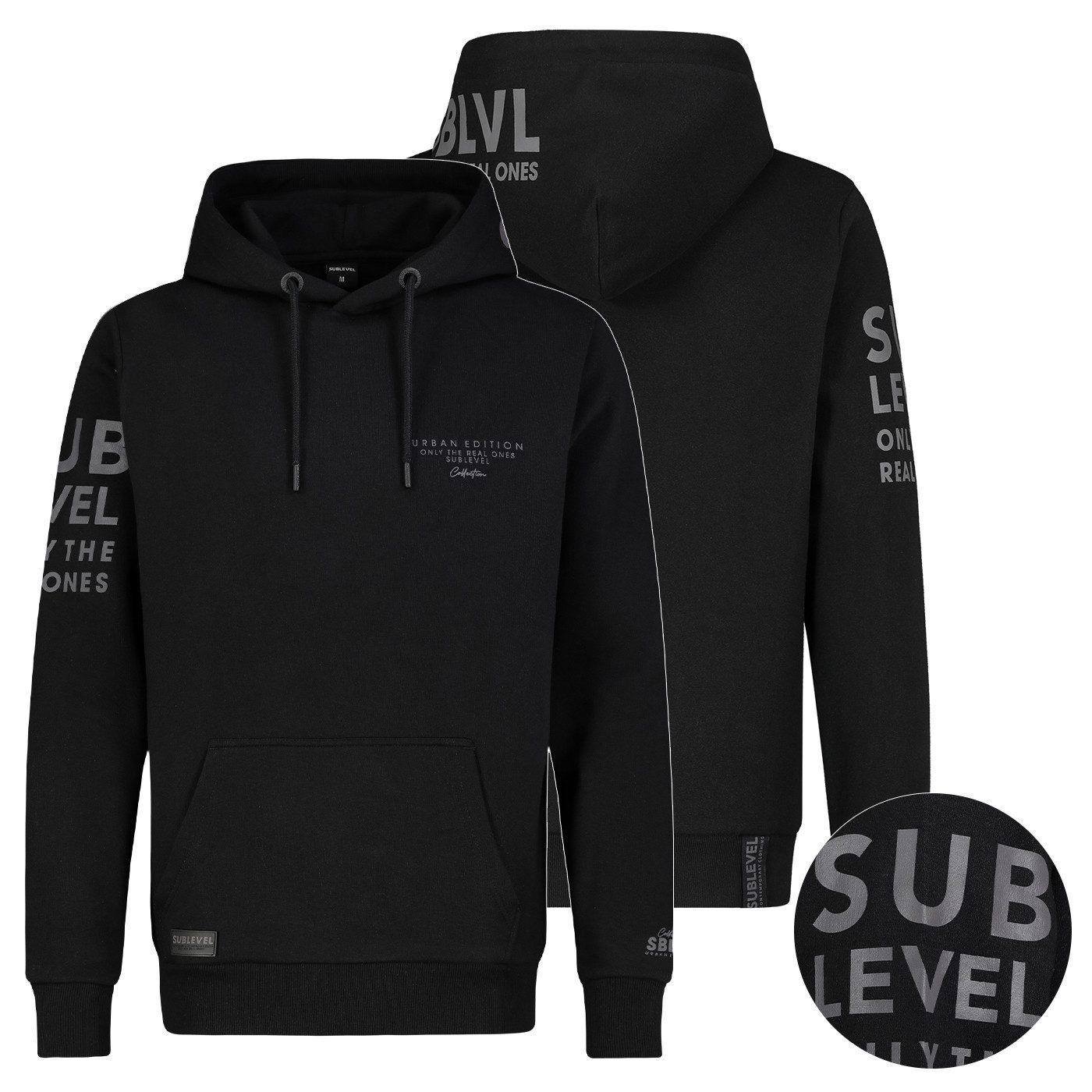 SUBLEVEL Hoodie Herren Sweatshirt Hoodie Sweater Kapuzenpullover Übergangs Winter