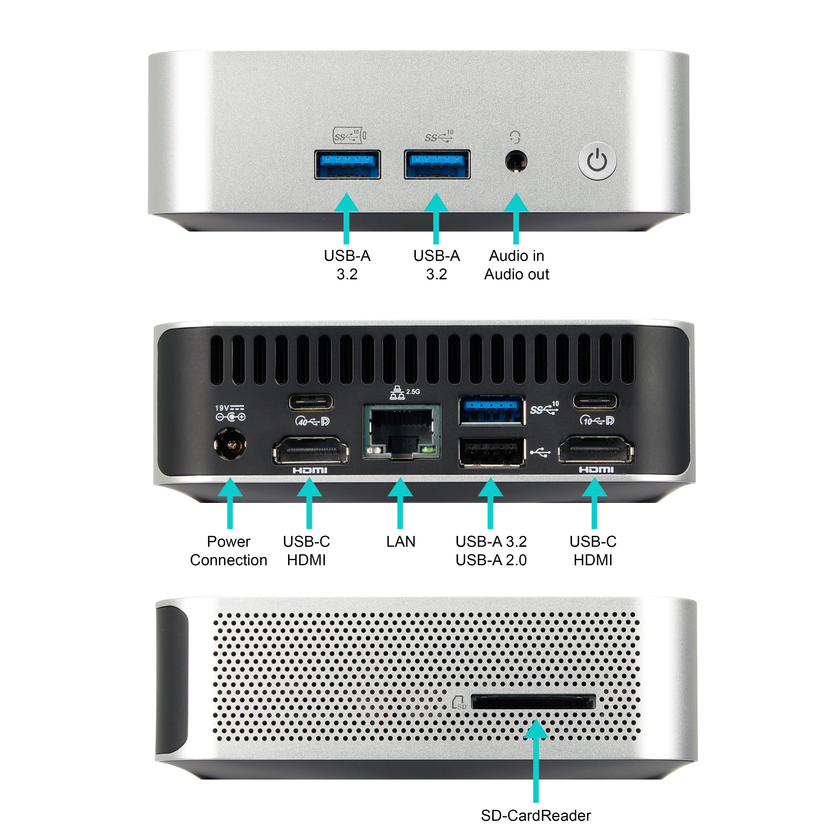 ANKERMANN-PC Ank-IX Ryzen 7 Mini PC Mini-PC (AMD, Radeon Onboard Graphics, 16 GB RAM, 1000 GB SSD, Luftkühlung)