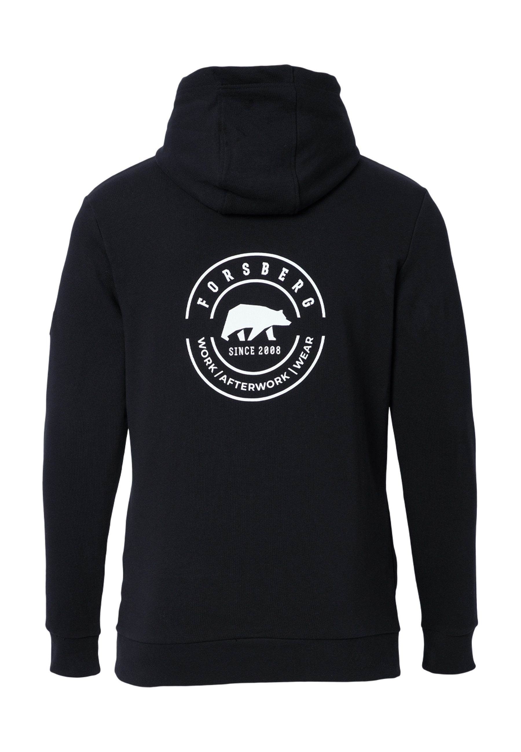FORSBERG Sweatshirt Hoodie mit Logo auf Brust und Rücken