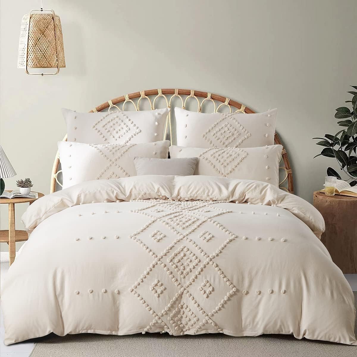 wohnTRAUM24 Bettwäsche Bettwäsche,Getuftet Boho Bettwäsche-Set 135x200cm,20 günstig online kaufen