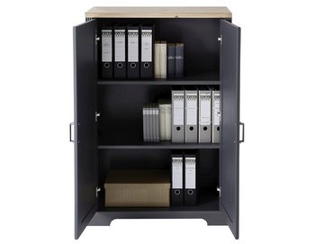 Moebel-Eins Bücherregal, JADY Bürokommode mit 2 Türen, Material MDF/Dekorspanplatte