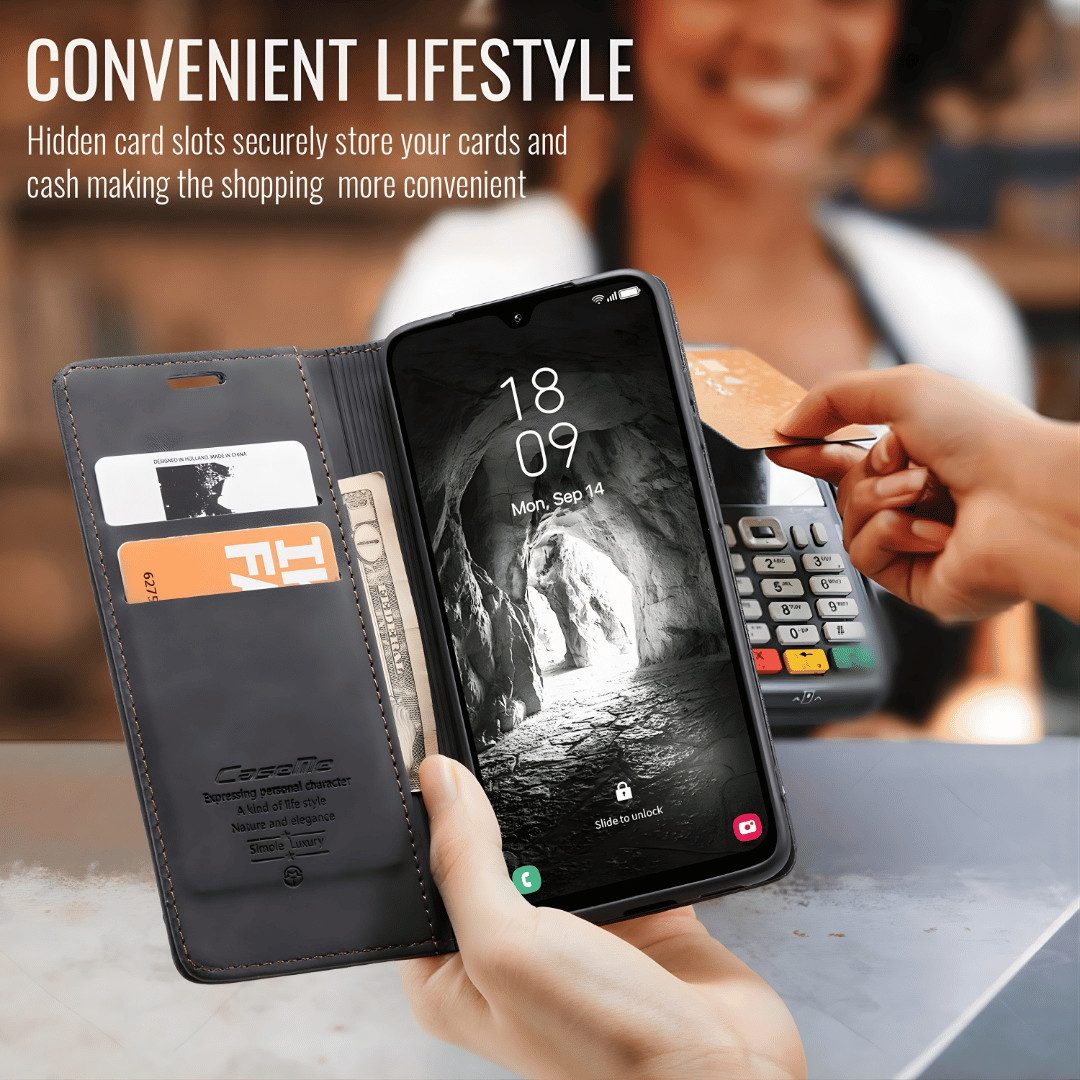 SmartUP Smartphone-Hülle für Samsung Galaxy S26 FE Klapphülle Fliphülle Tasche Full Case Cover 6,7, integrierte Standfunktion, Kartenfächer – Bild 4 von 5