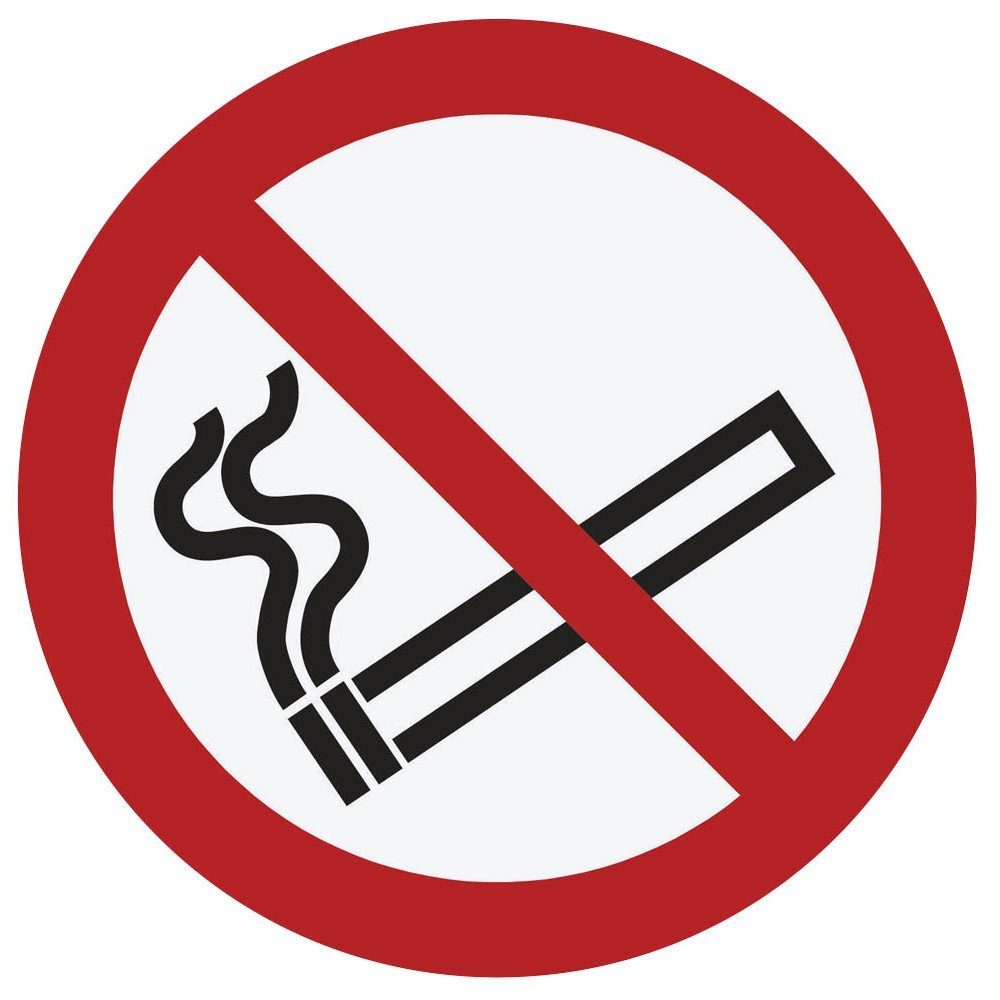 Neutral Kugelschreiber Verbotsaufkleber "Rauchen verboten" rund 10,0 cm