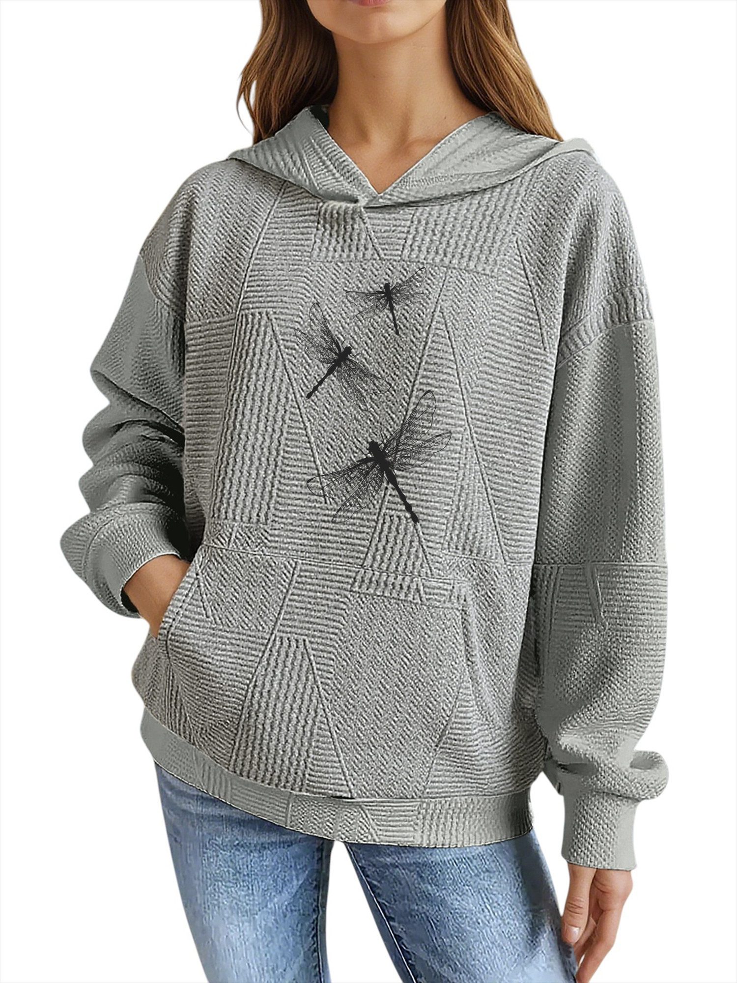 PYLIKE Hoodie Damen Winterhoodie casual mit günstig online kaufen