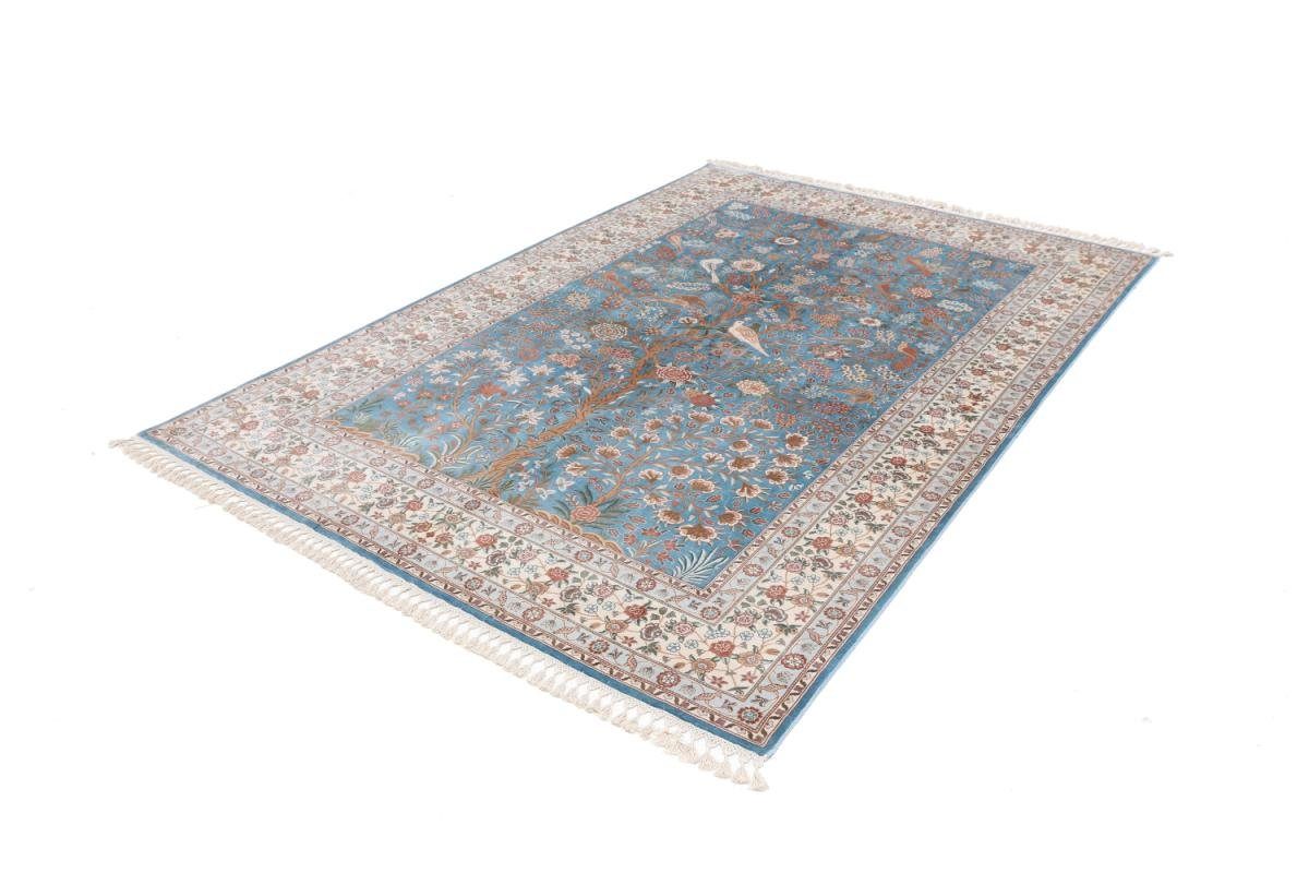 Isfahan 12 Höhe: 181x266 Handgeknüpfter Nain Seidenkette Trading, rechteckig, Indo mm Seidenteppich Orientteppich,