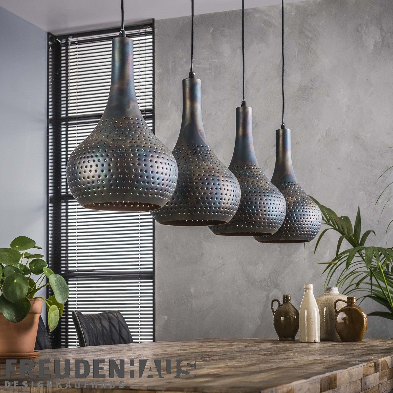 Vintagehaus Pendelleuchte Hängelampe Industrial Kegel 4 günstig online kaufen