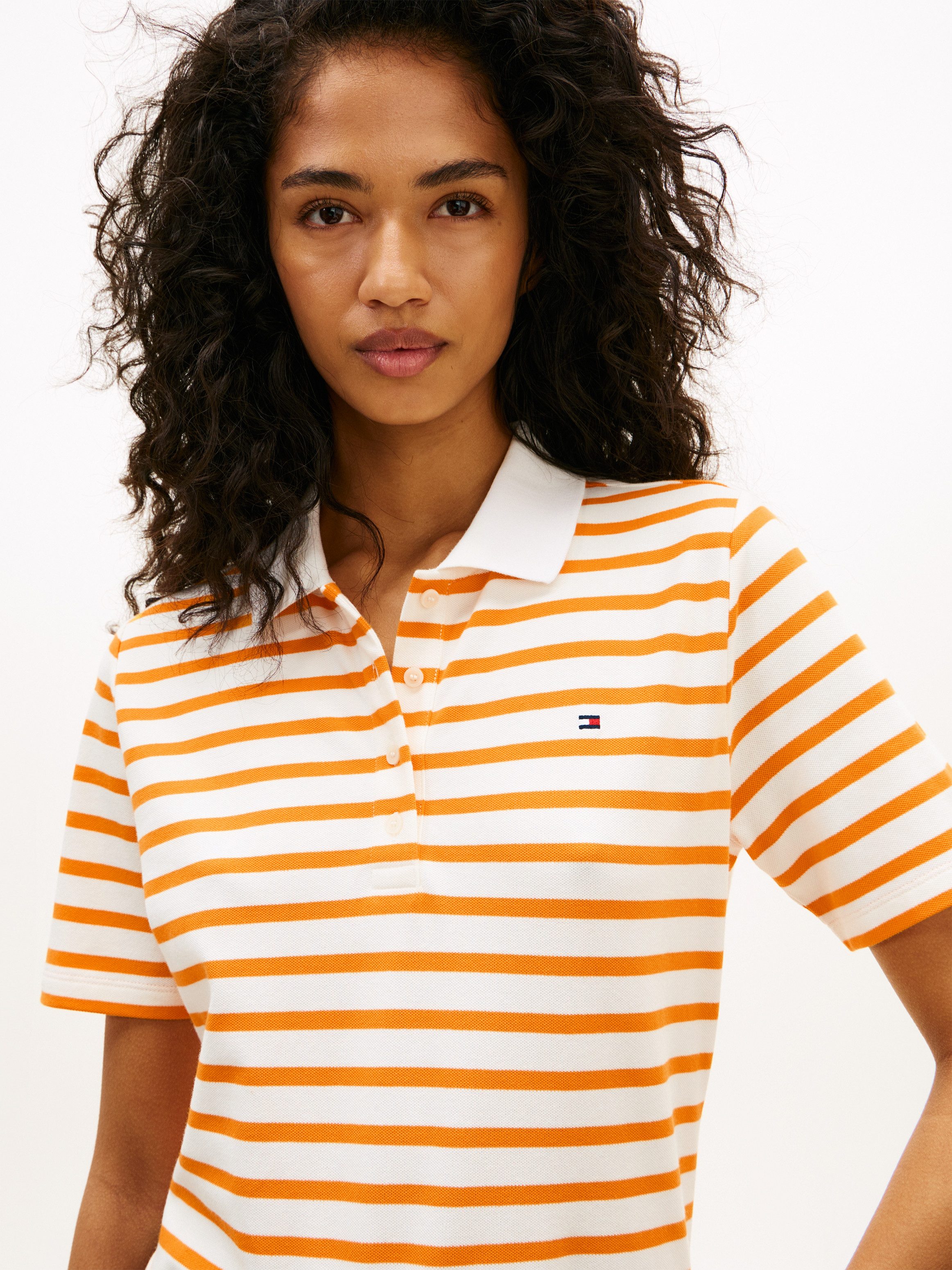Tommy Hilfiger Poloshirt 1985 REG PIQUE POLO mit Logo-Stickerei, Seitenschlitze, Regular Fit