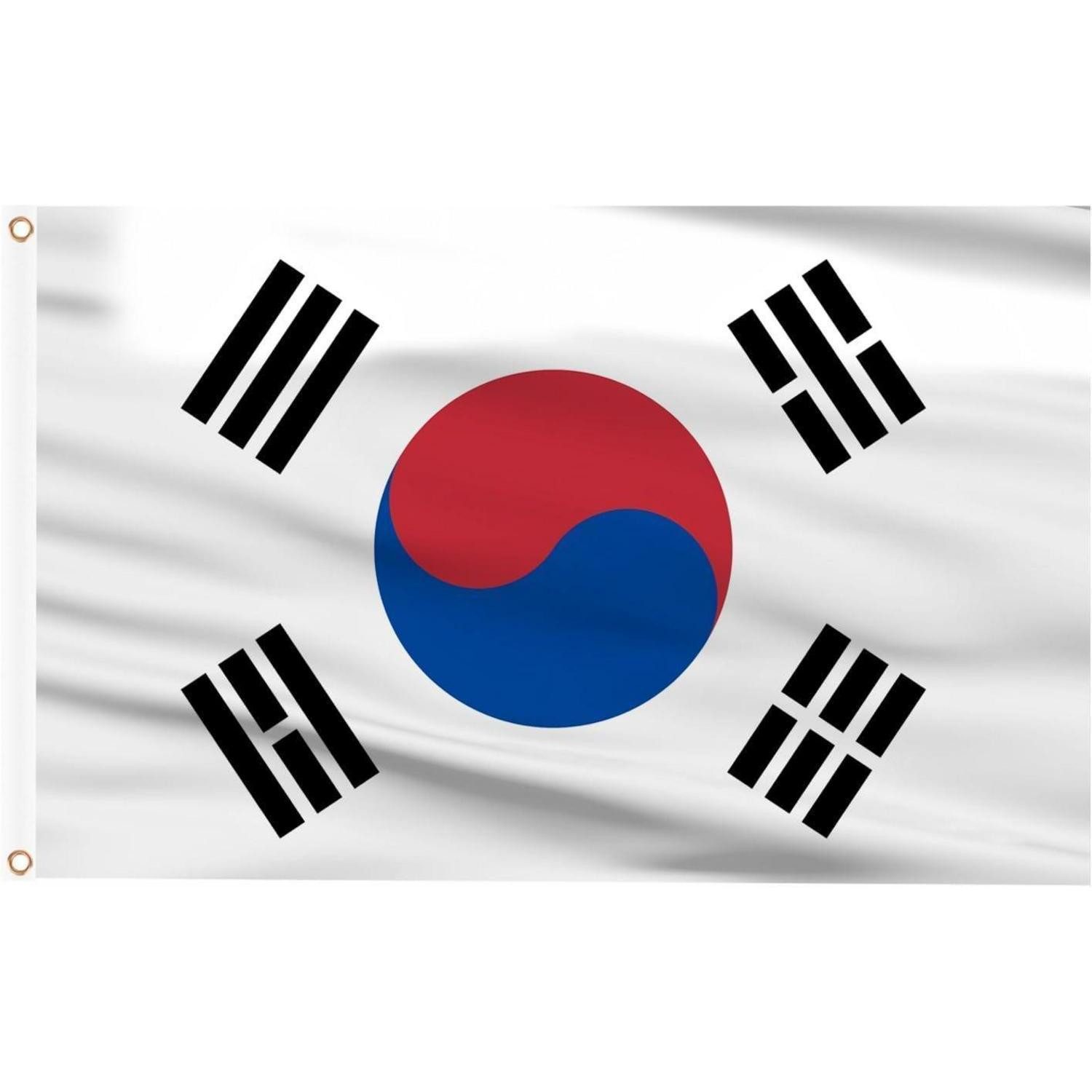 LuxusKollektion Flagge Flagge Südkorea 90x150 Ösen Fußball WM Deko 2025 2 Stück Korea