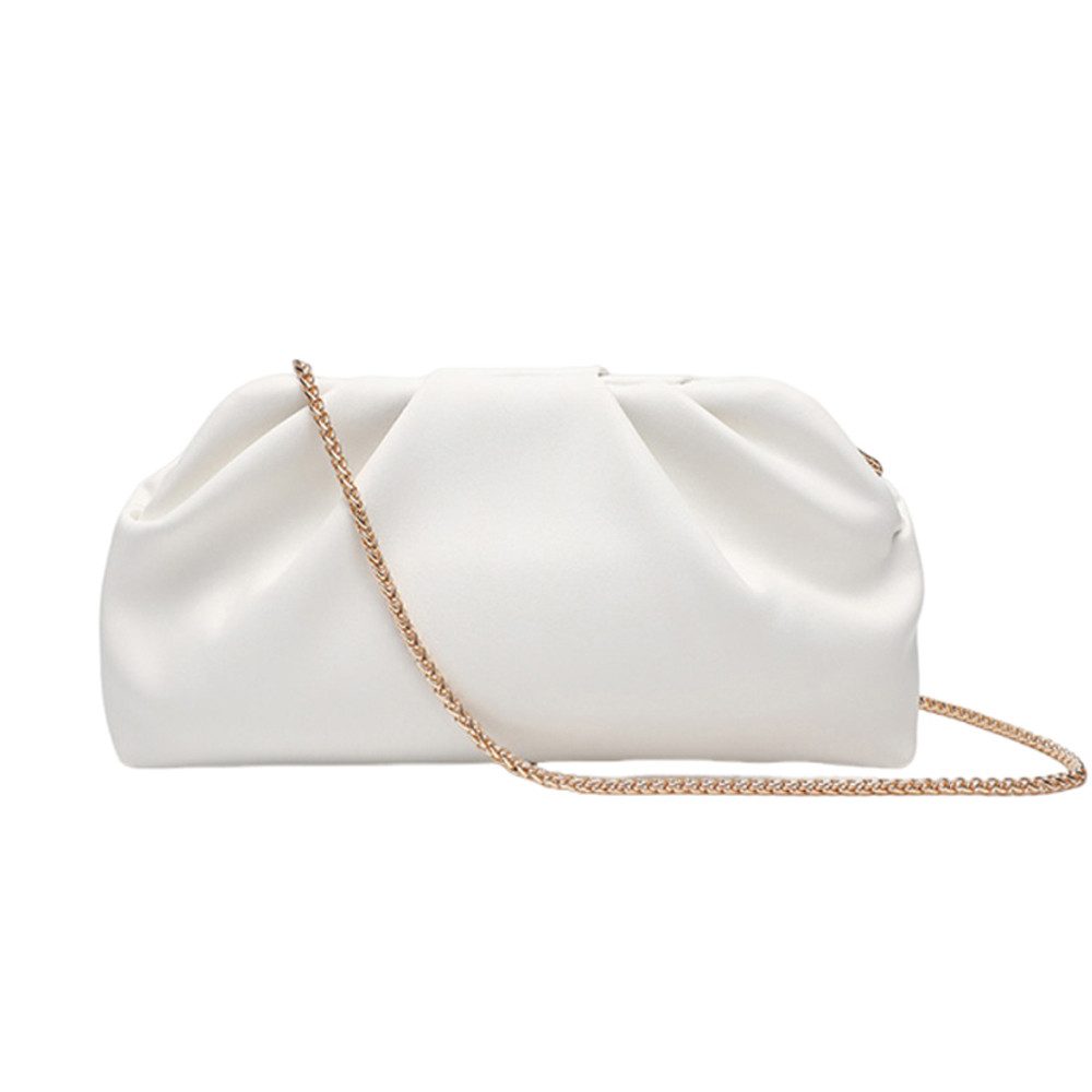 Zaewry Clutch Damen Clutch Cloud Pleated Abendtasche Elegante Tasche Handtasche, PU Leder Schultertasche für Hochzeit mit Reißverschluss