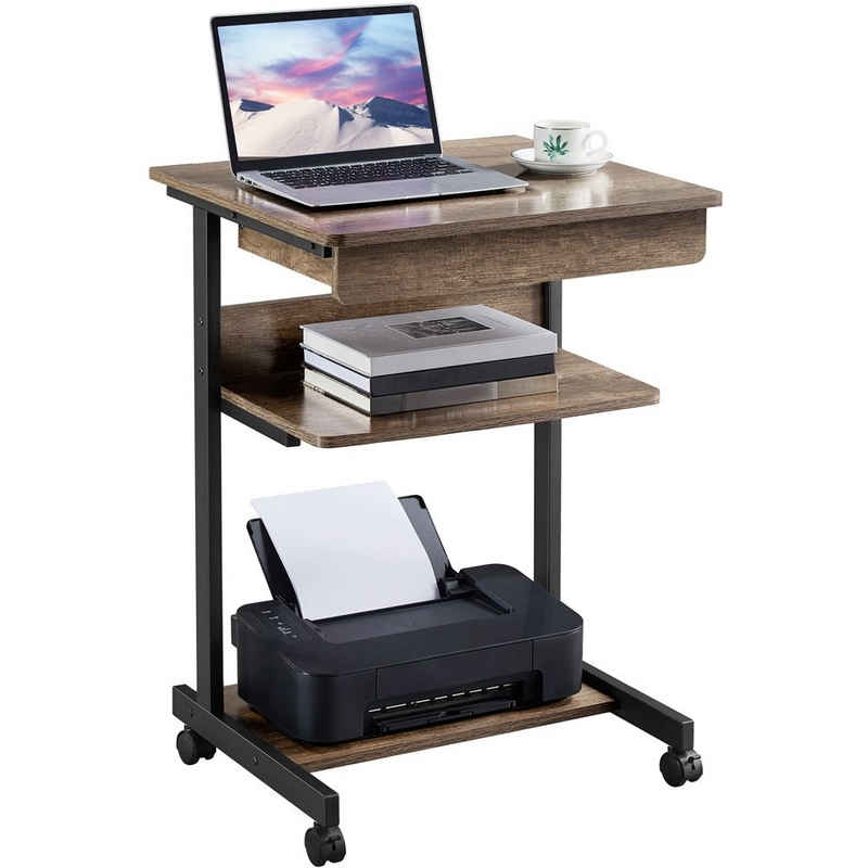 Yaheetech Schreibtisch, mit Tastaturablage, Laptoptisch für Homeoffice