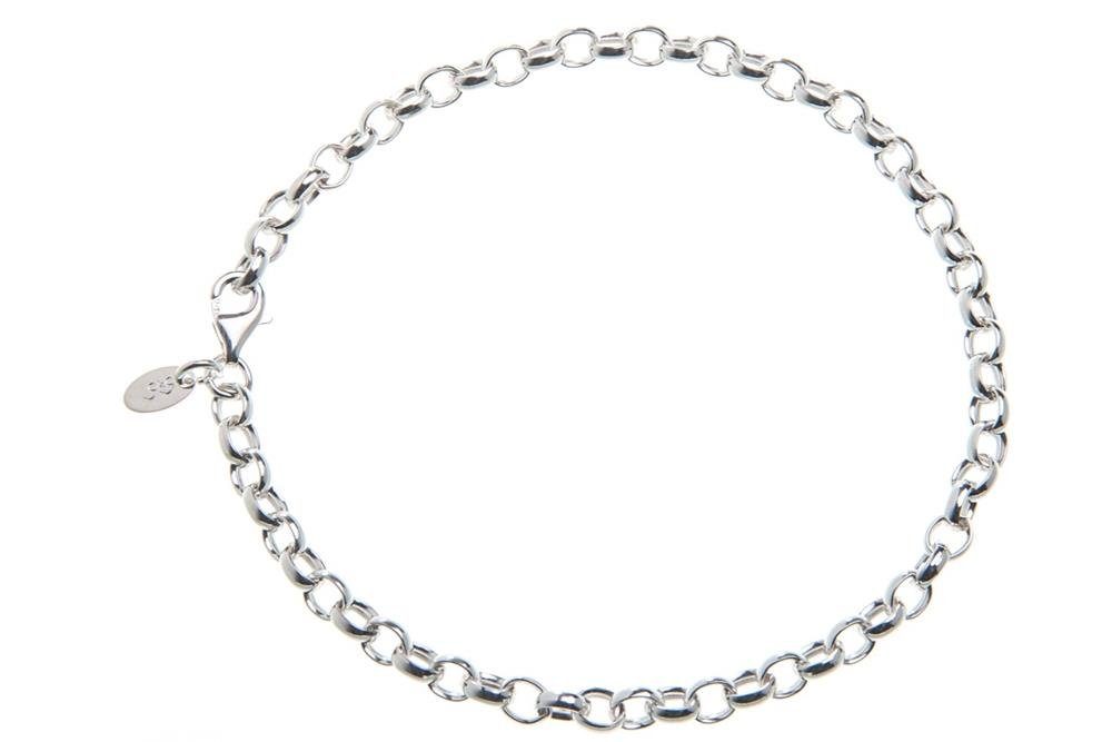 Silberarmband Erbskette Armband 4mm - 925 Silber, Länge wählbar von 16-25cm