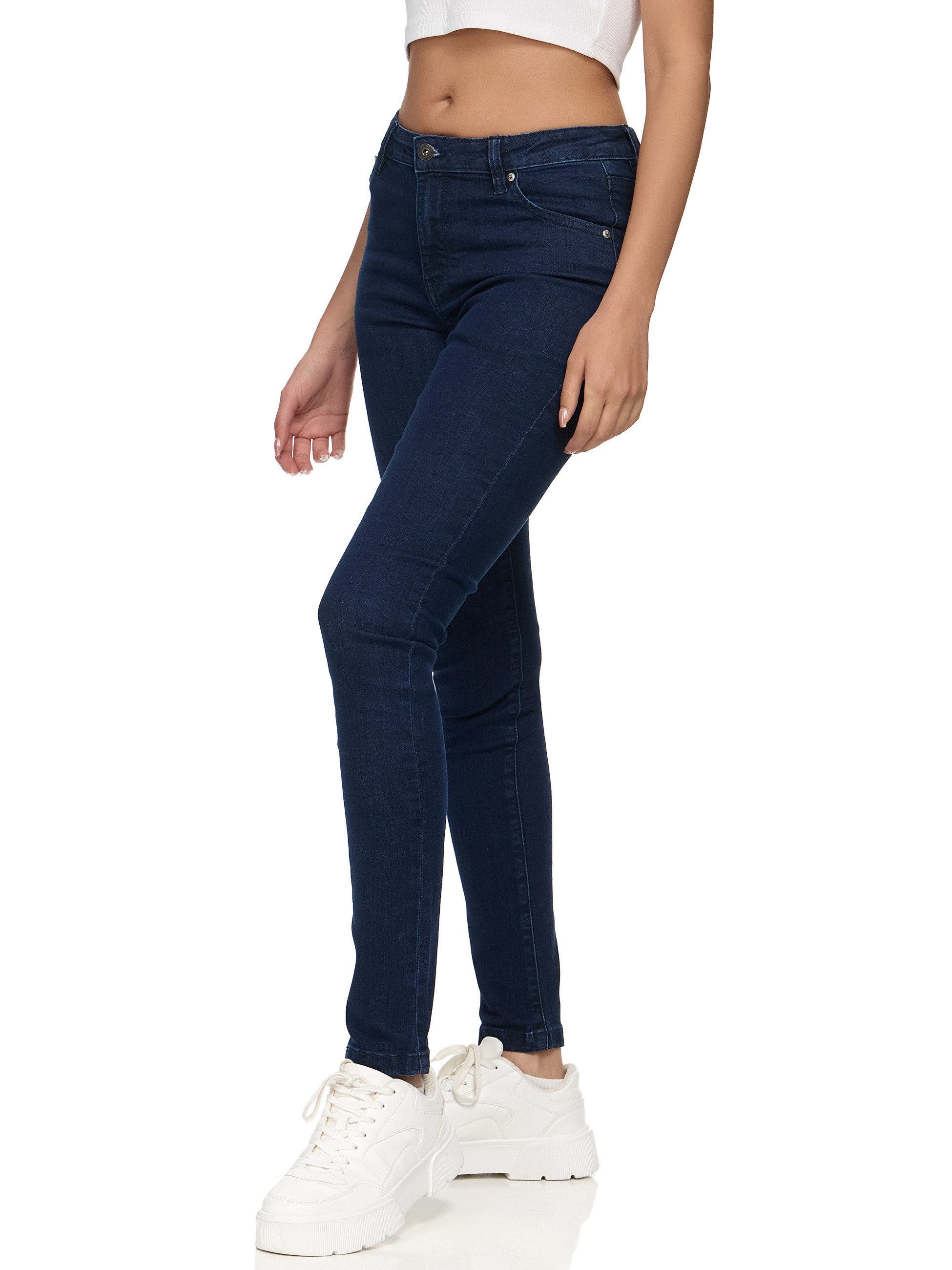 REPUBLIX Stretch-Jeans Tori Damen Mid Waist Stretch Denim Jeans Basic