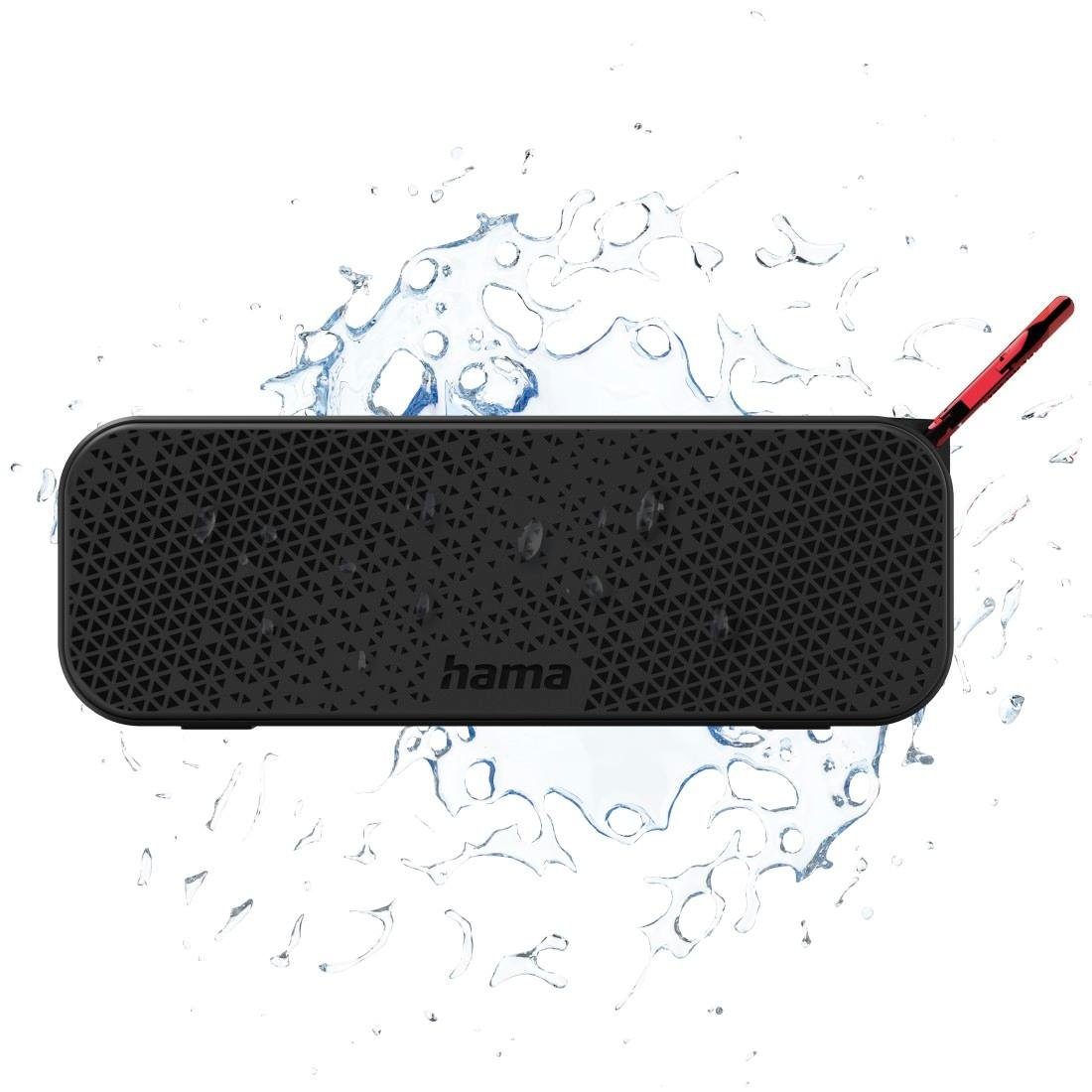 Hama Tragbare Bluetooth Box, IPX4 Bluetooth-Lautsprecher (Outdoor-Musikbox Karabiner) mit spritzwassergeschützt W, schwarz 8