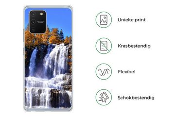 MuchoWow Handyhülle Wasserfall - Norwegen - Natur, Phone Case, Handyhülle Samsung Galaxy S10 Lite, Silikon, Schutzhülle