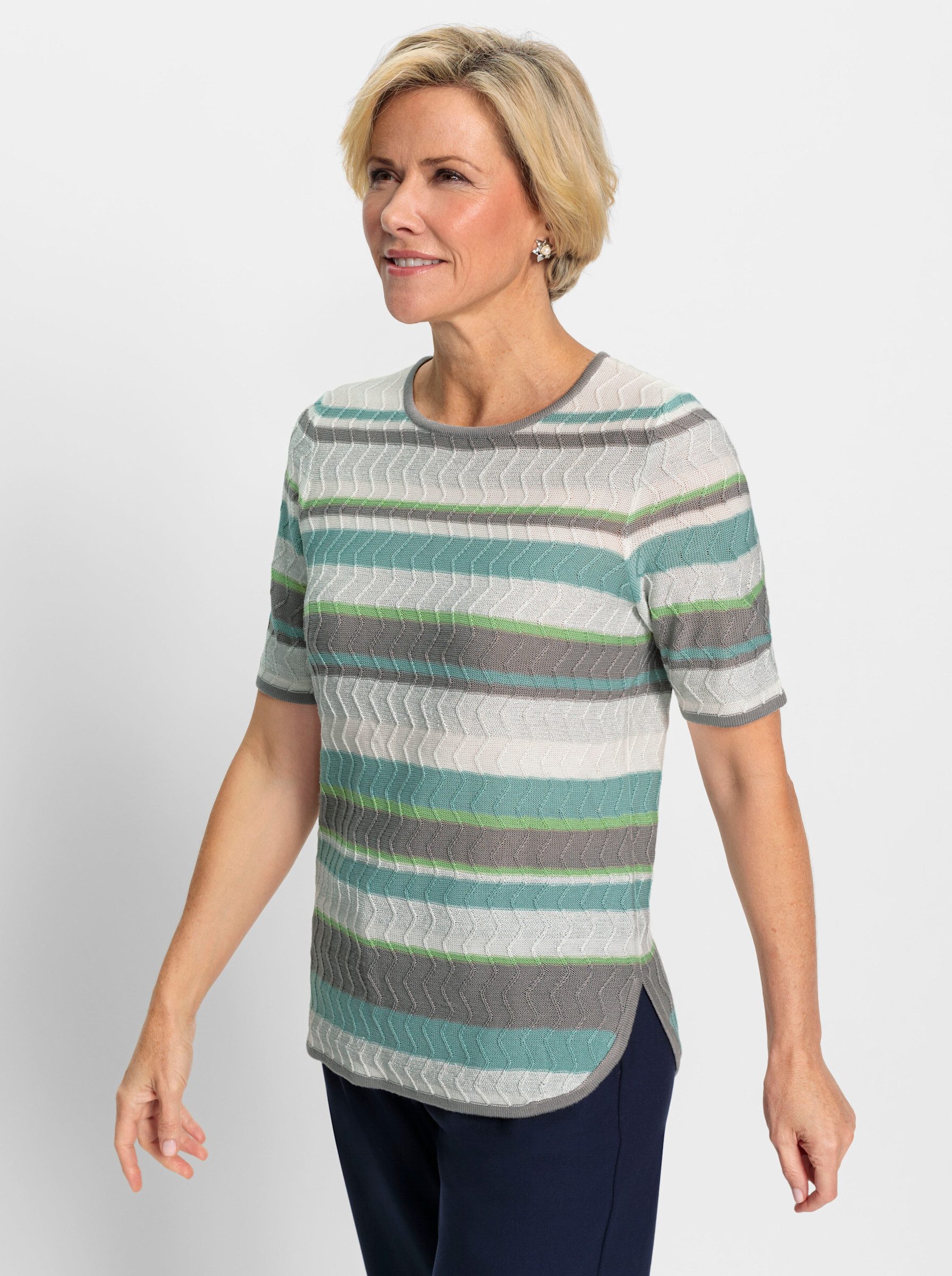 Strickpullover Kurzarmpullover