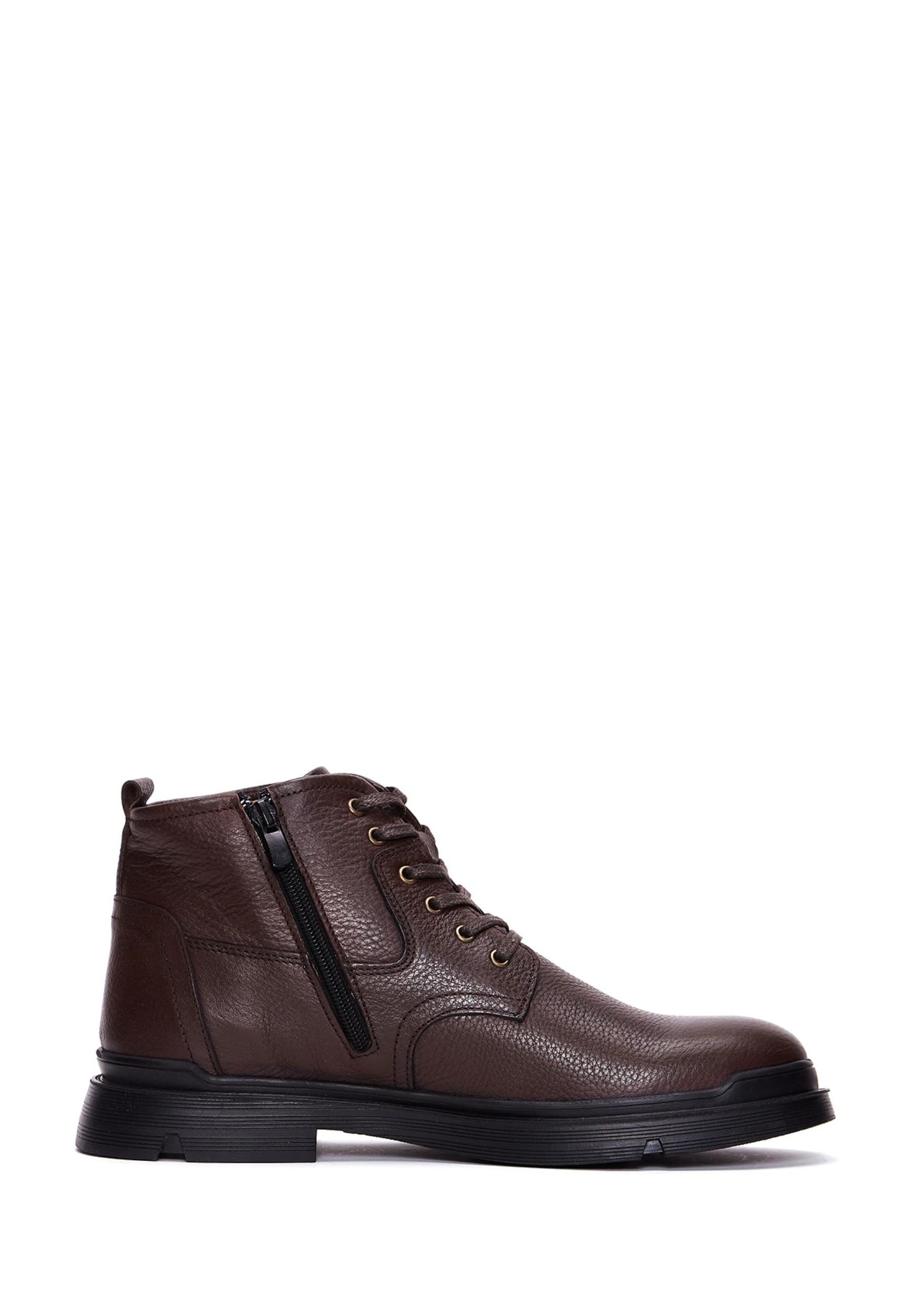 Derimod Stiefeletten aus Leder Ankleboots Schnürsenkel, Textilfutter, Gummisohle