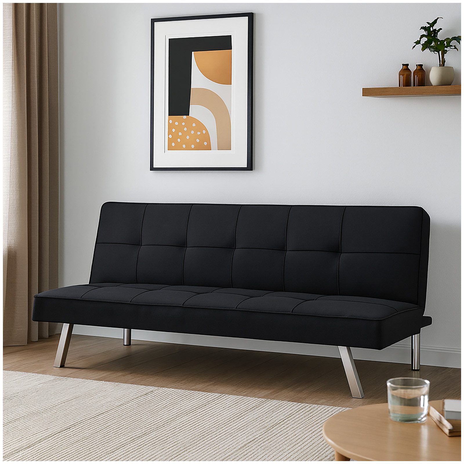 HTI-Living Schlafsofa Klappsofa Schwarz Milena, Stück 1 Teile, Sofa Zweisit günstig online kaufen