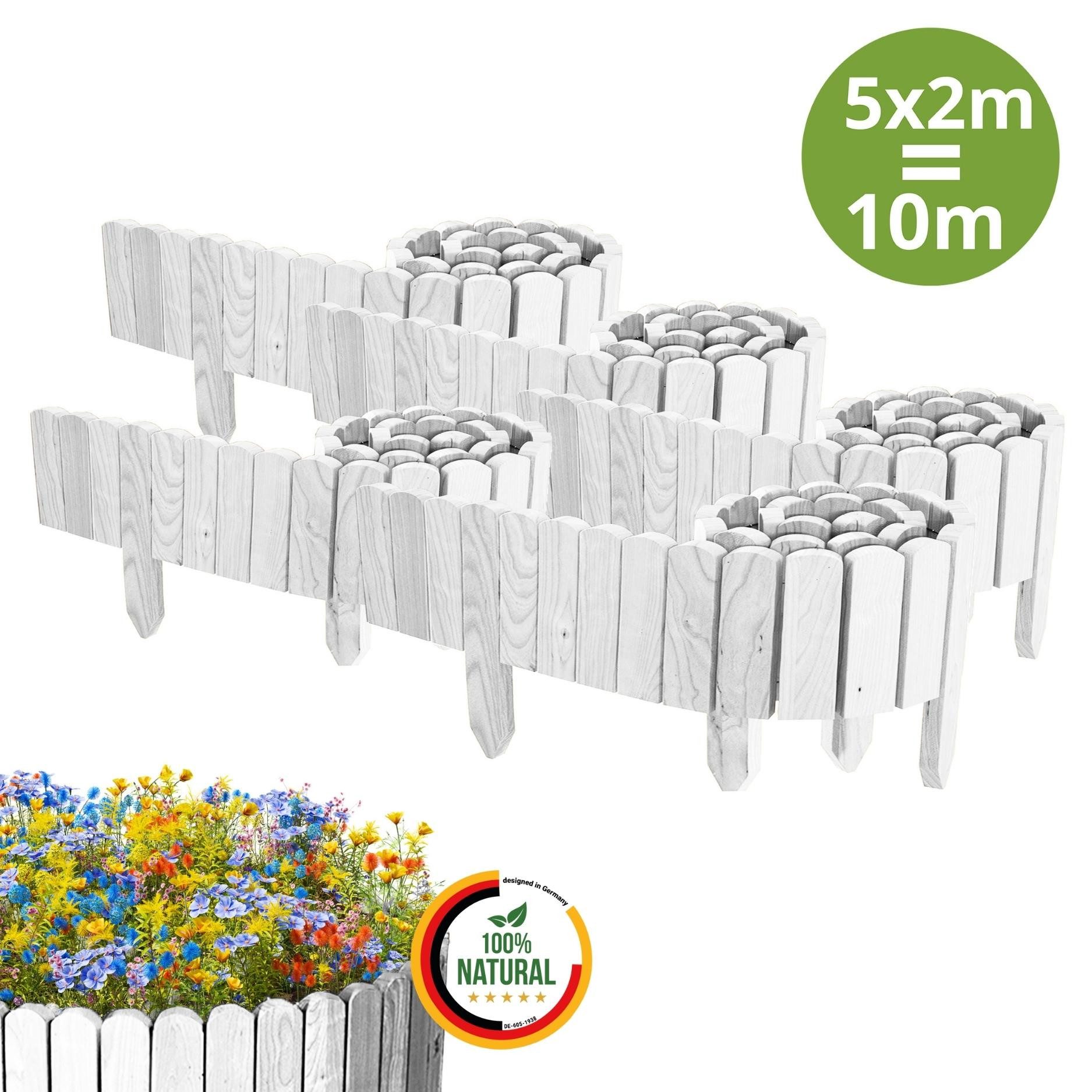 Floranica Palisade Beeteinfassung Beetumrandung Flexibler Holzzaun günstig online kaufen