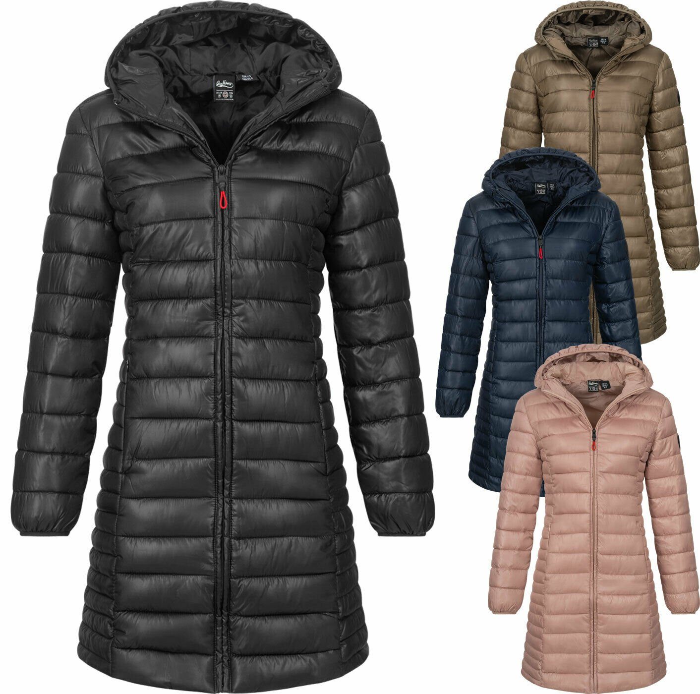 Geographical Norway Steppmantel Damen Herbst Winter Steppjacke Parka Lange Steppmantel Outdoor – Bild 3 von 5