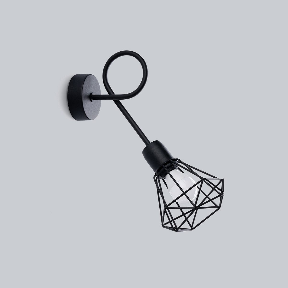 SOLLUX lighting Wandleuchte Wandleuchte Artemis 1S Schwarz, Nicht enthalten