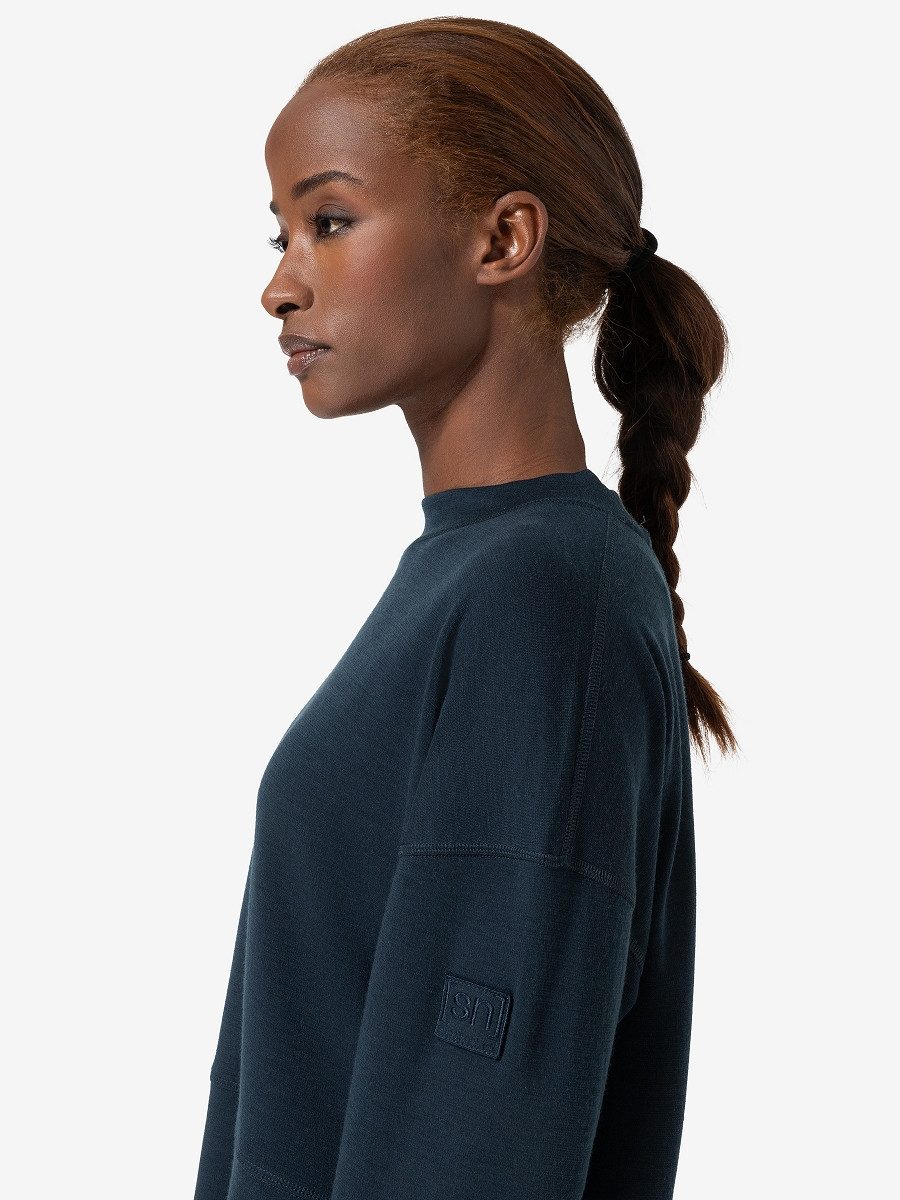 SUPER.NATURAL Sweatshirt für Damen, nachhaltig, Merino KRISSINI BIO modern