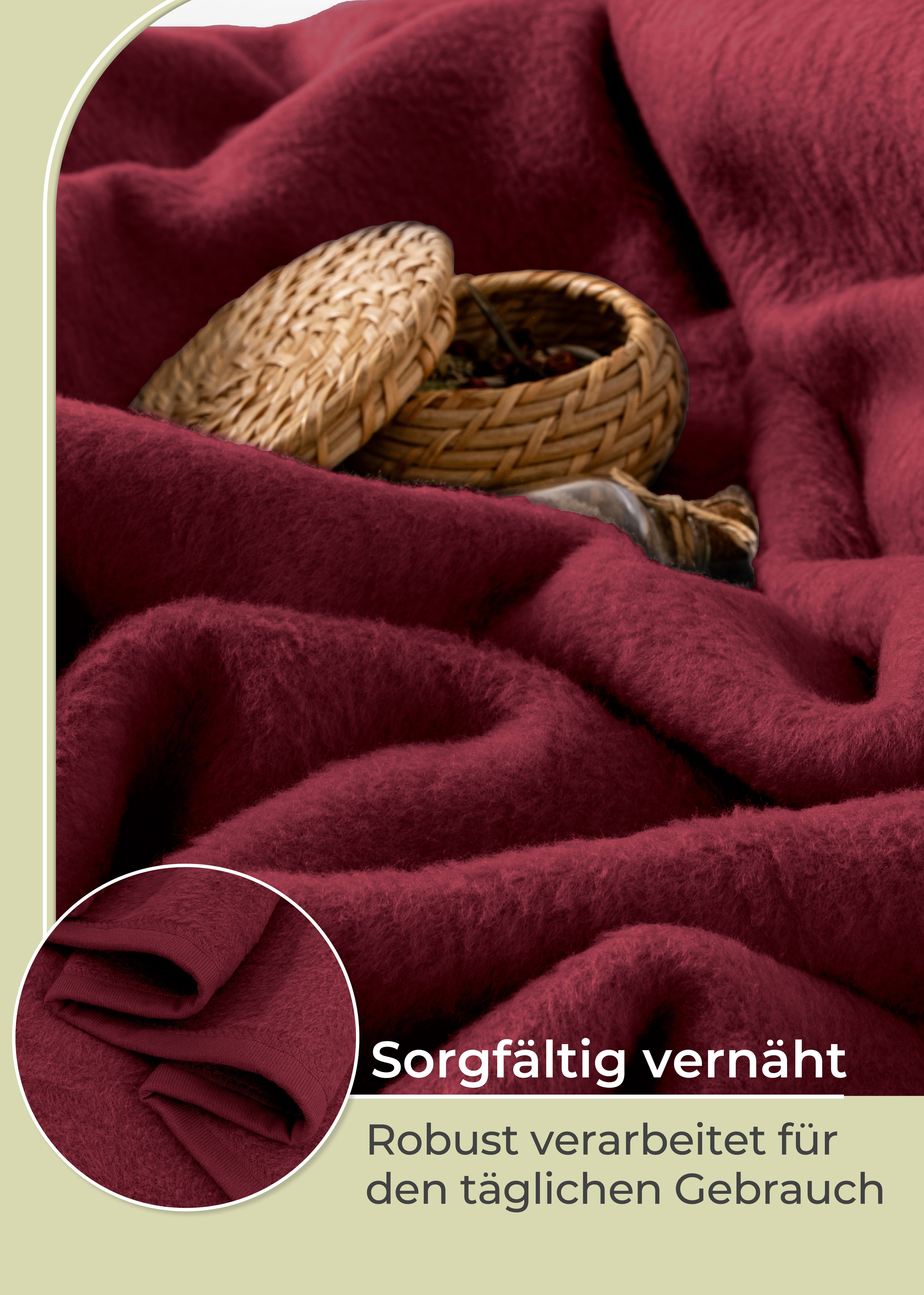 Wohndecke Wohndecke aus Baumwolle - Kuscheldecke, Baumwolldecke -, Laynenburg, Decke als Sofa-decke, Couchdecke, Wolldecke aus Baumwollmix – Bild 5 von 5