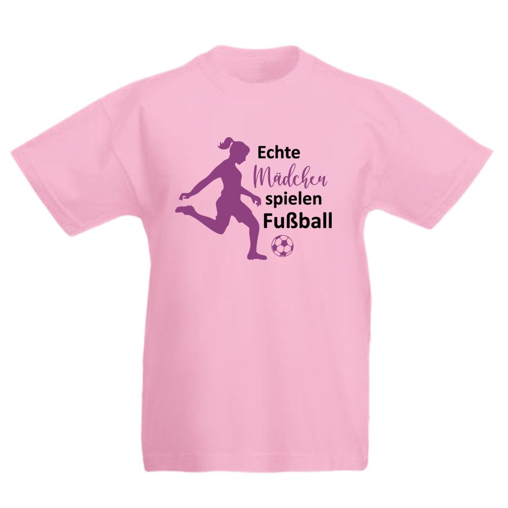 G-graphics T-Shirt Echte Mädchen spielen Fußball Kinder T-Shirt mit coolem Fußball-Motiv