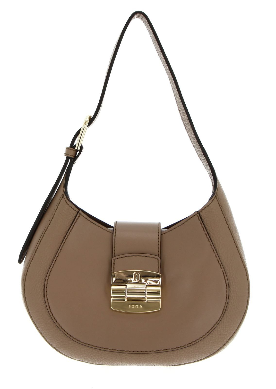 Furla Schultertasche Hobo aus echtem Leder Verschluss offen