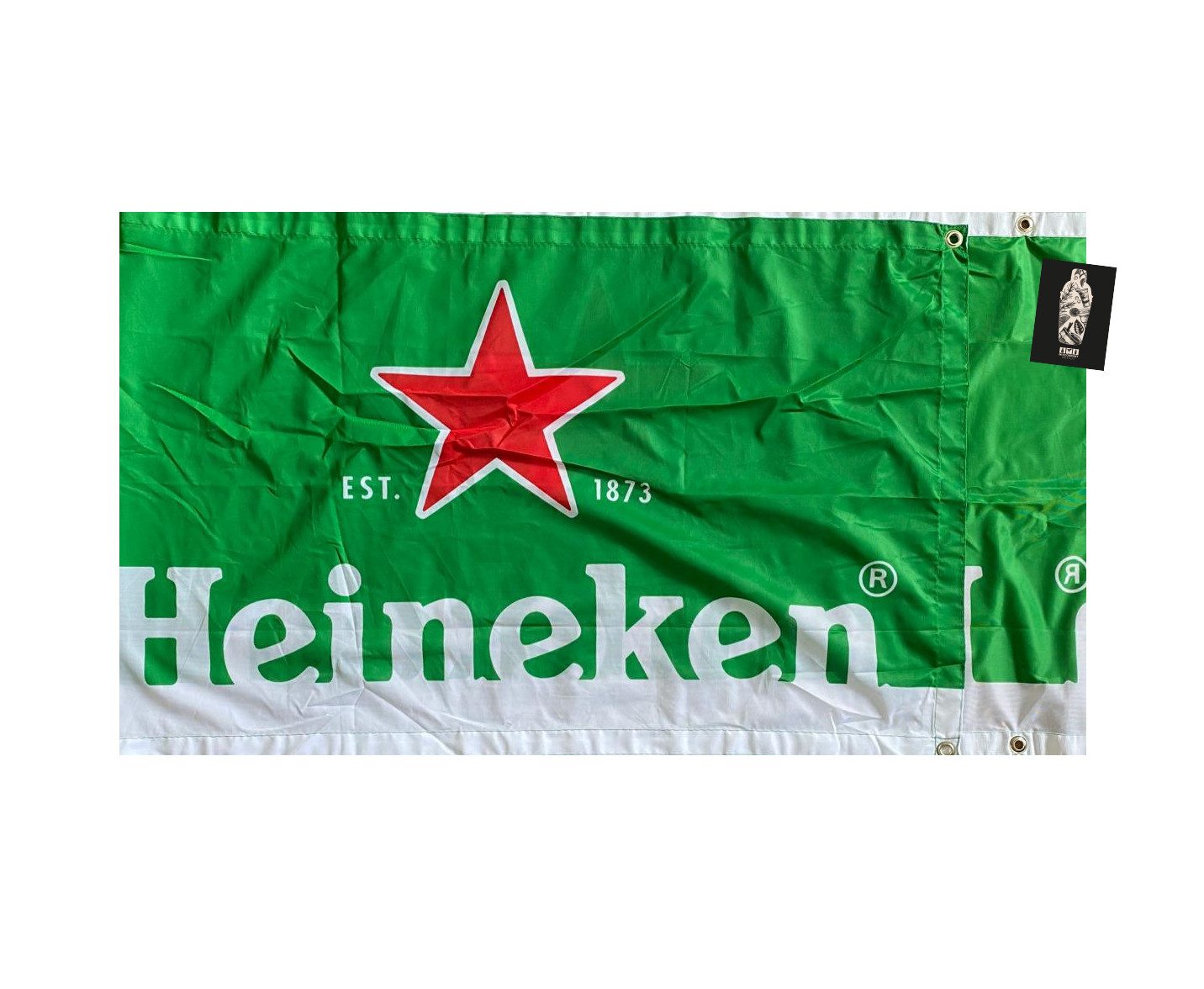 100% Gläser-Set Heineken Banner Fahne Flagge 294 x 61 cm Material: 100% Polyester ink